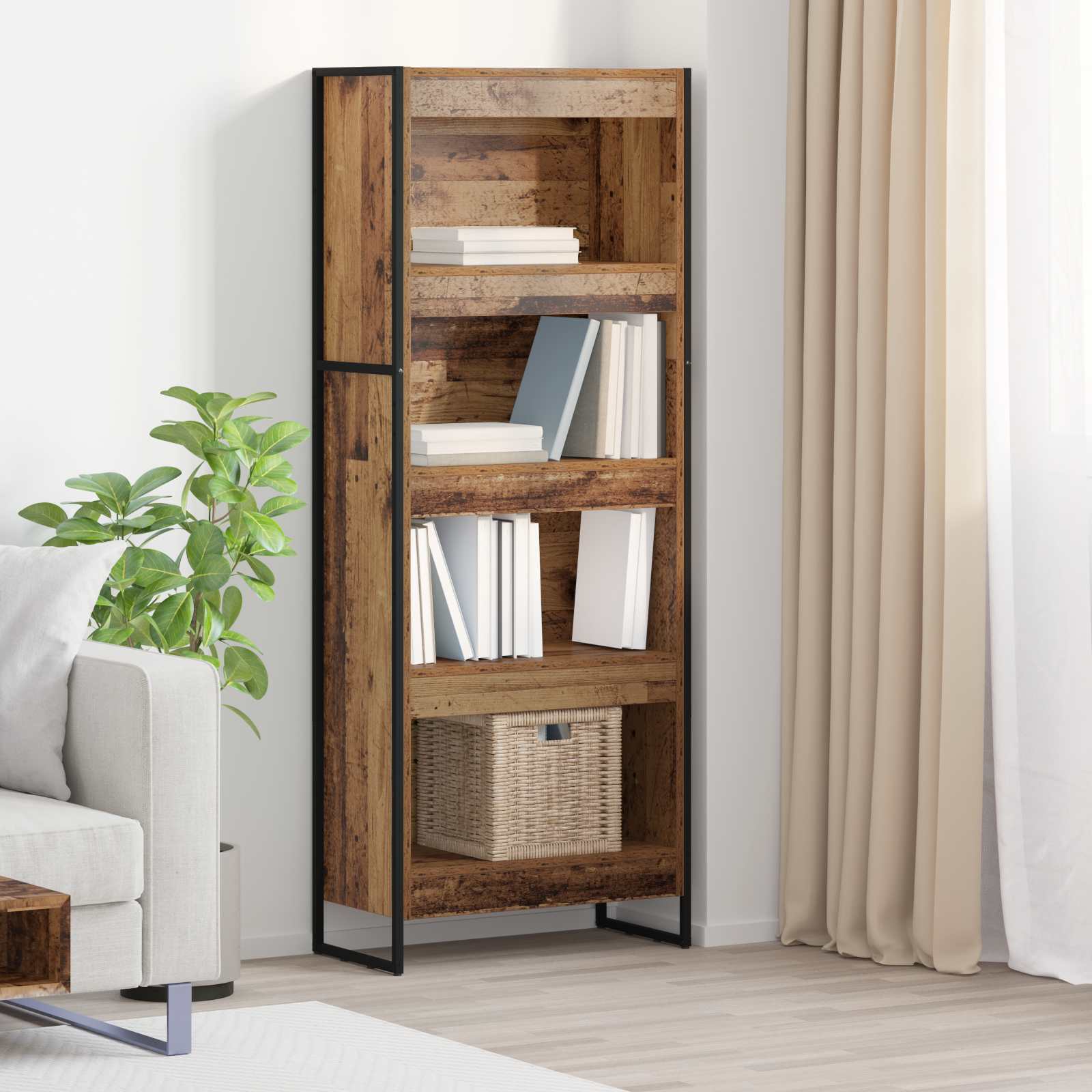 Ormarić za knjige Staro drvo 60 x 30 x 155 cm Konstruirano drvo