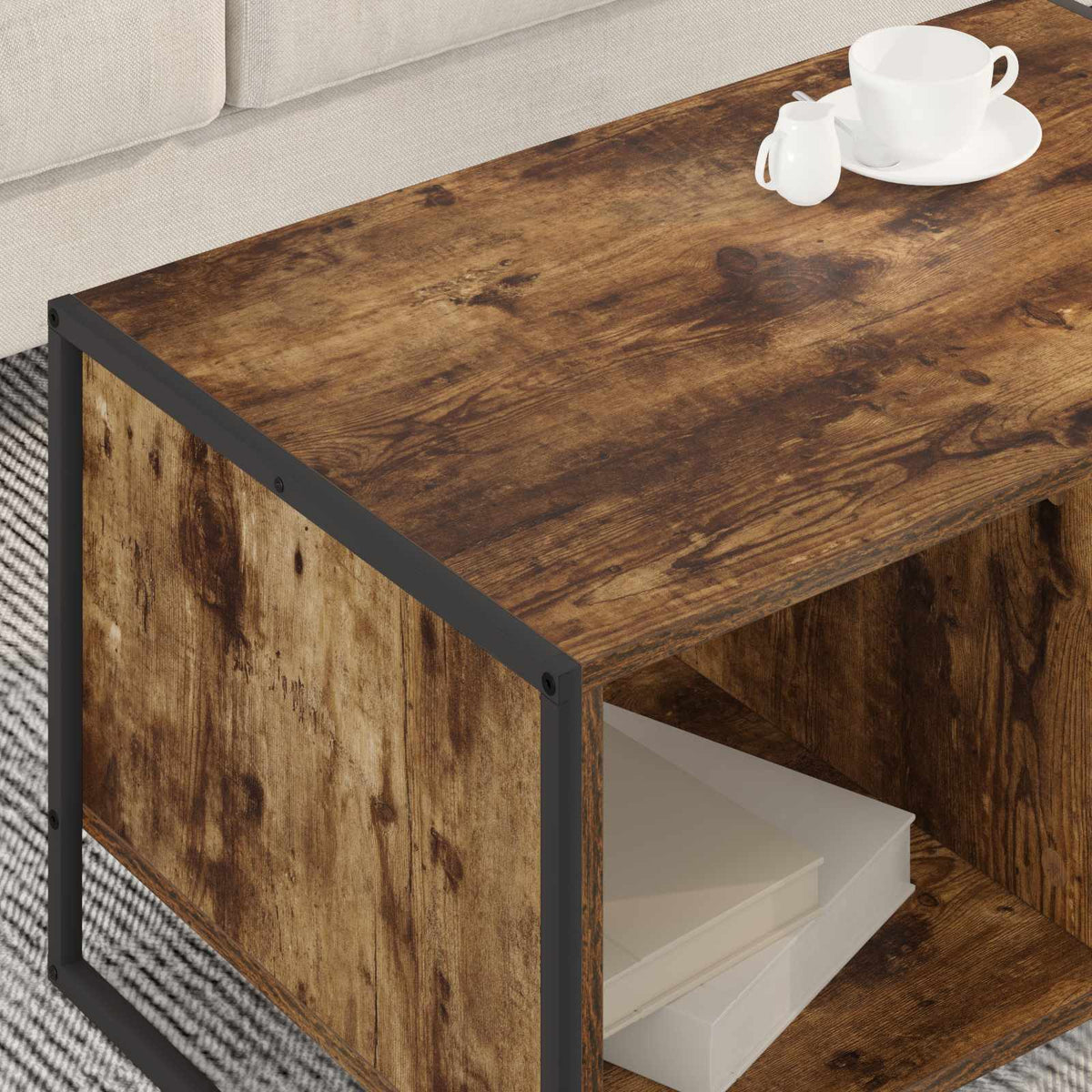 Kava Stol Dimni hrast 80 x 50 x 40 cm Konstruirano drvo