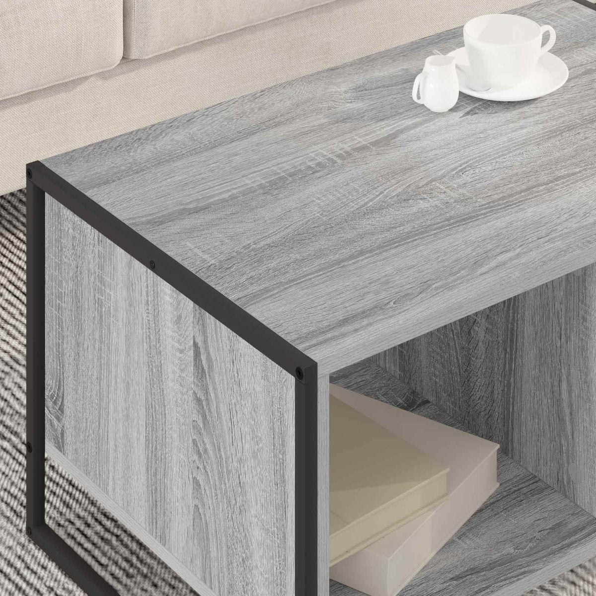 Kava Stol Siva Sonoma 80 x 50 x 40 cm Konstruirano drvo