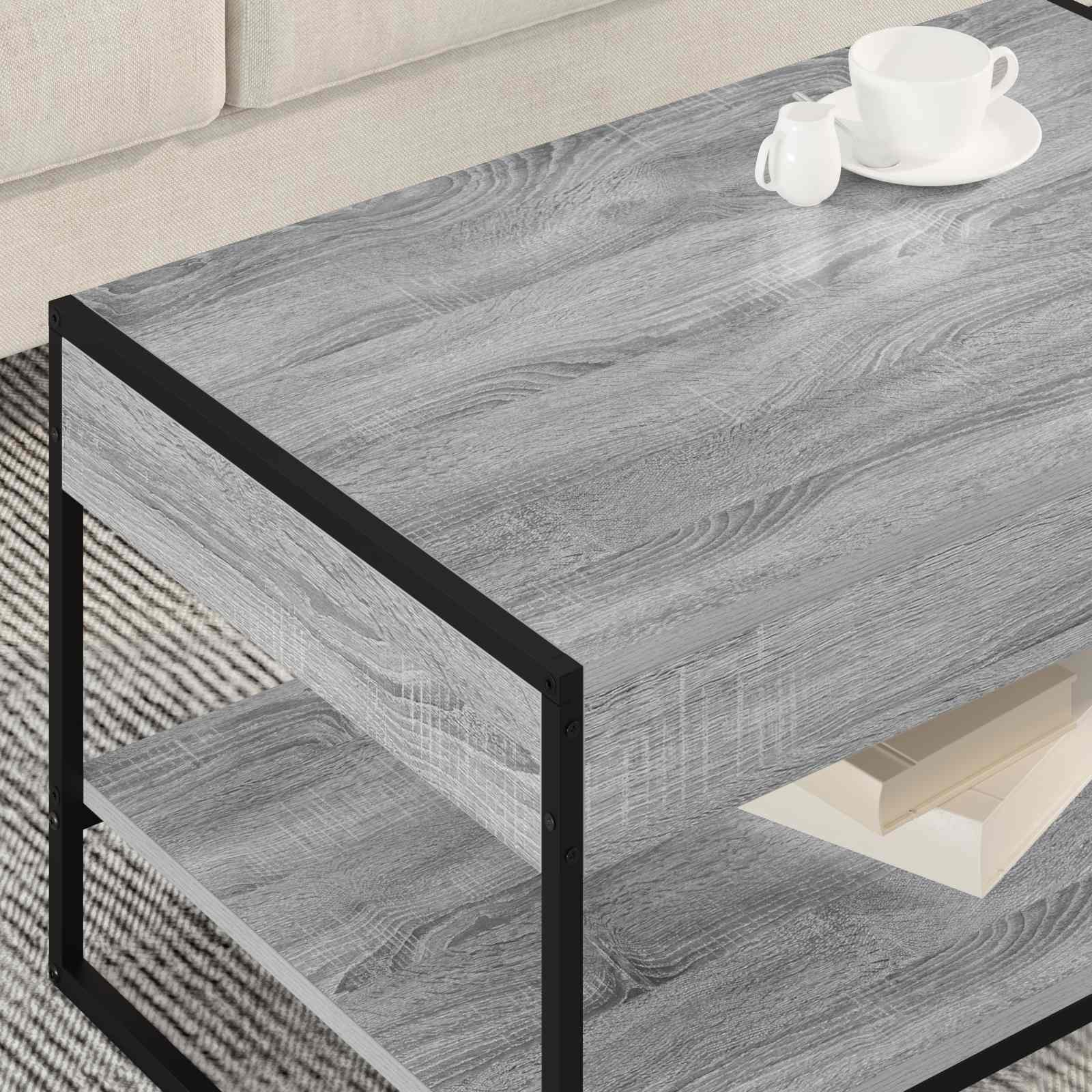 Kava Stol Siva Sonoma 80 x 50 x 40 cm Konstruirano drvo