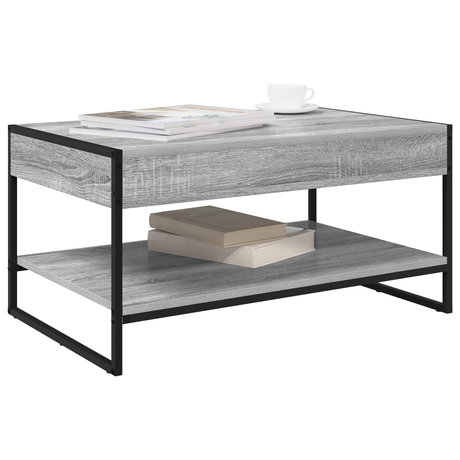 Kava Stol Siva Sonoma 80 x 50 x 40 cm Konstruirano drvo
