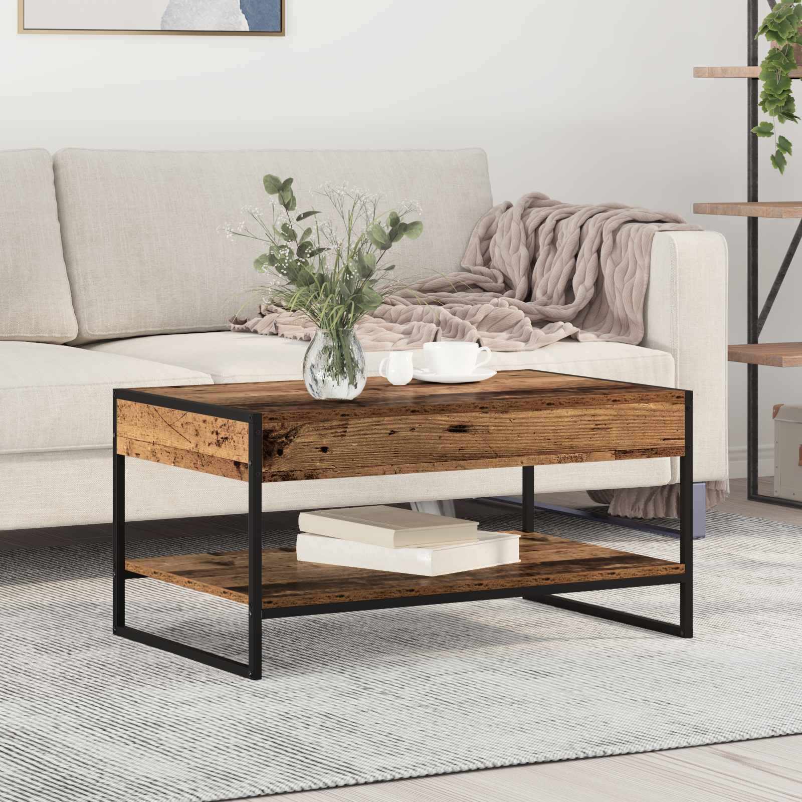Kava Stol Staro drvo 80 x 50 x 40 cm Konstruirano drvo