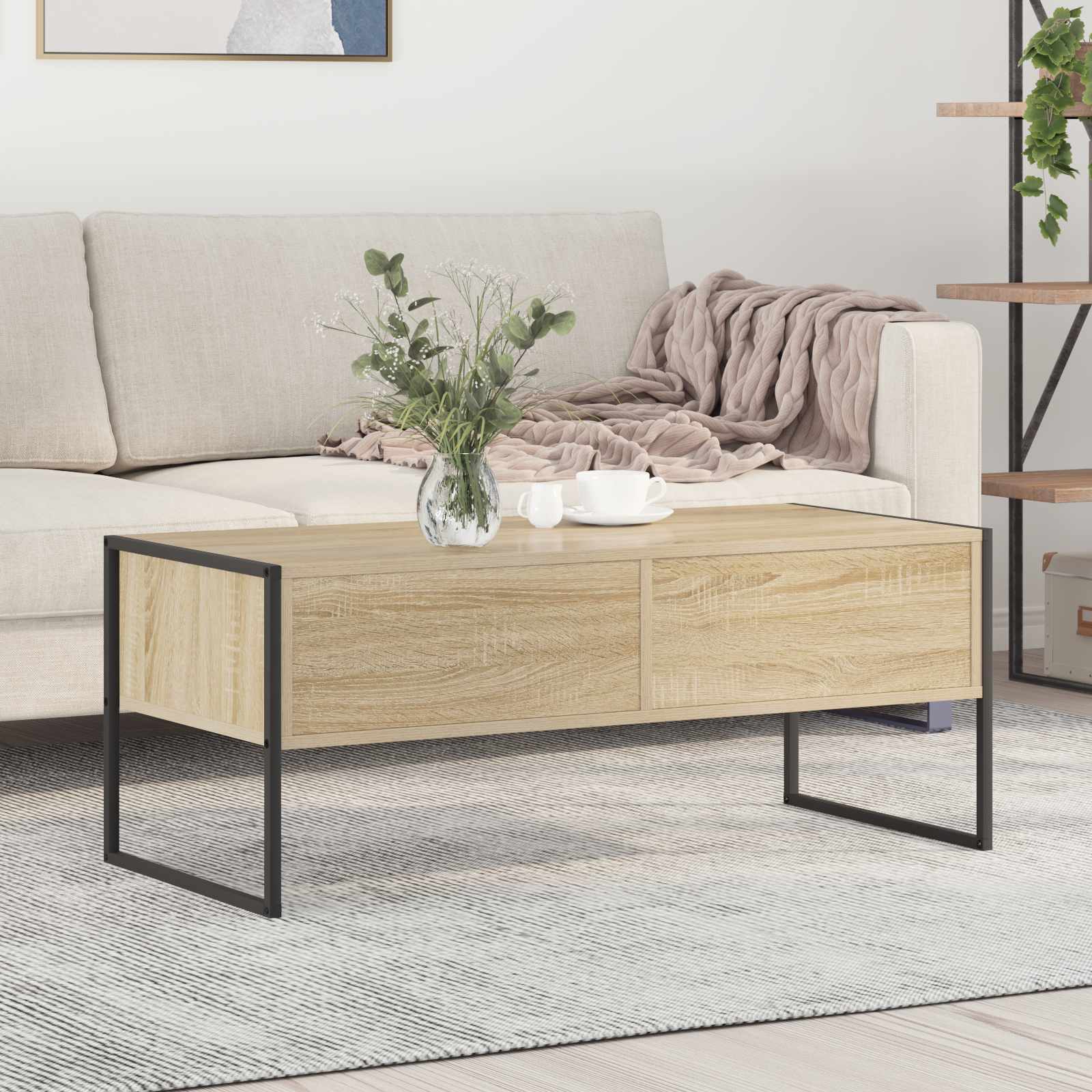 Kava Stol s ladicama Sonoma 100 x 46 x 40 cm Konstruirano drvo
