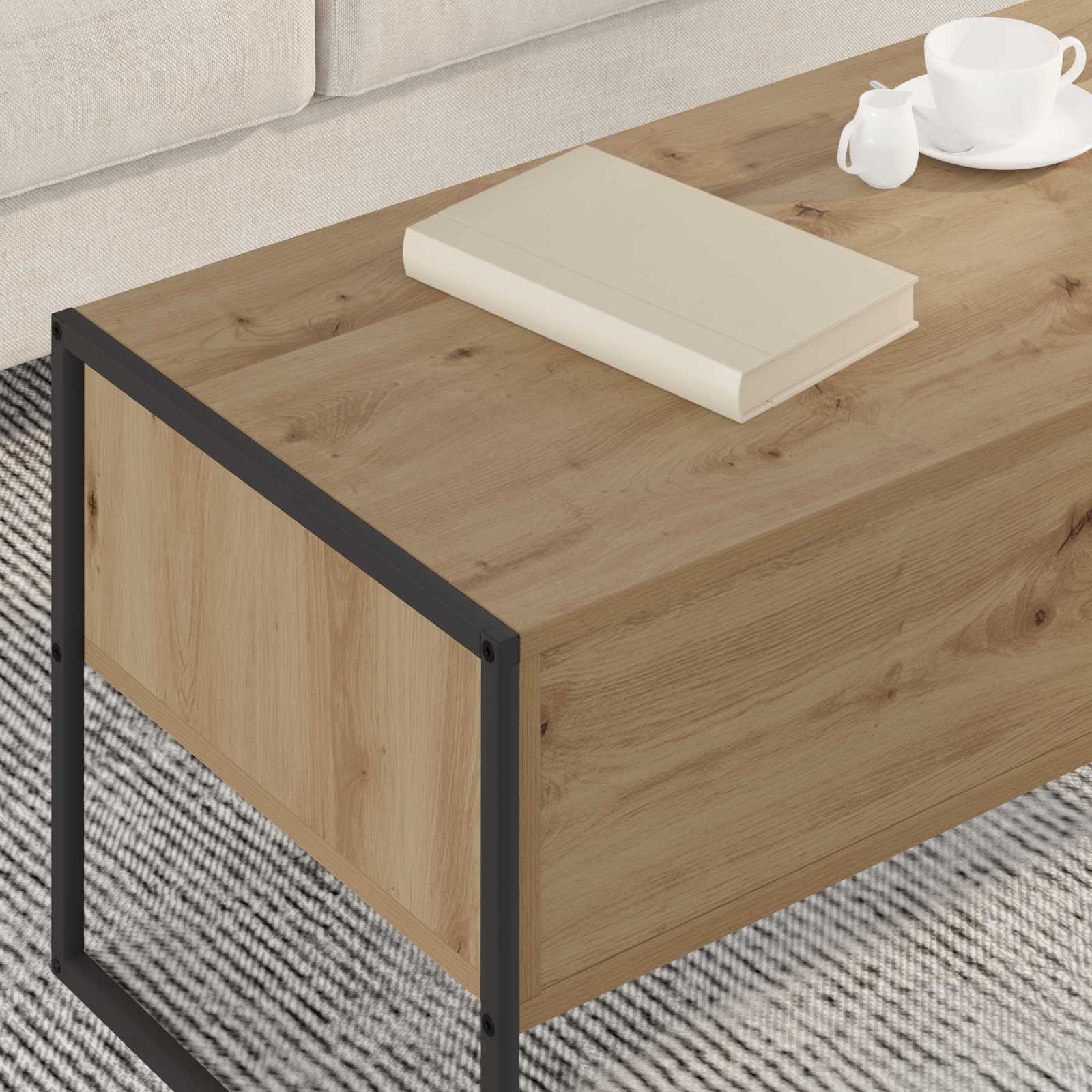 Kava Stol s ladicama Umjetnička hrastovina 100 x 46 x 40 cm