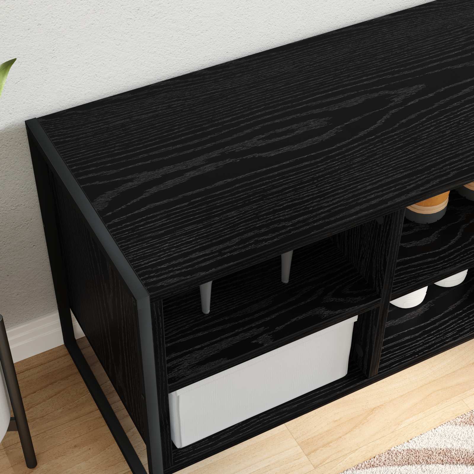 Ormar za cipele Crni hrast 100 x 35 x 44 cm Konstruirano drvo