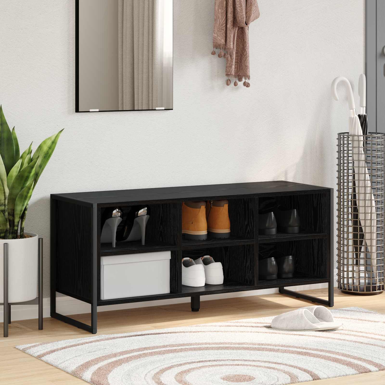 Ormar za cipele Crni hrast 100 x 35 x 44 cm Konstruirano drvo
