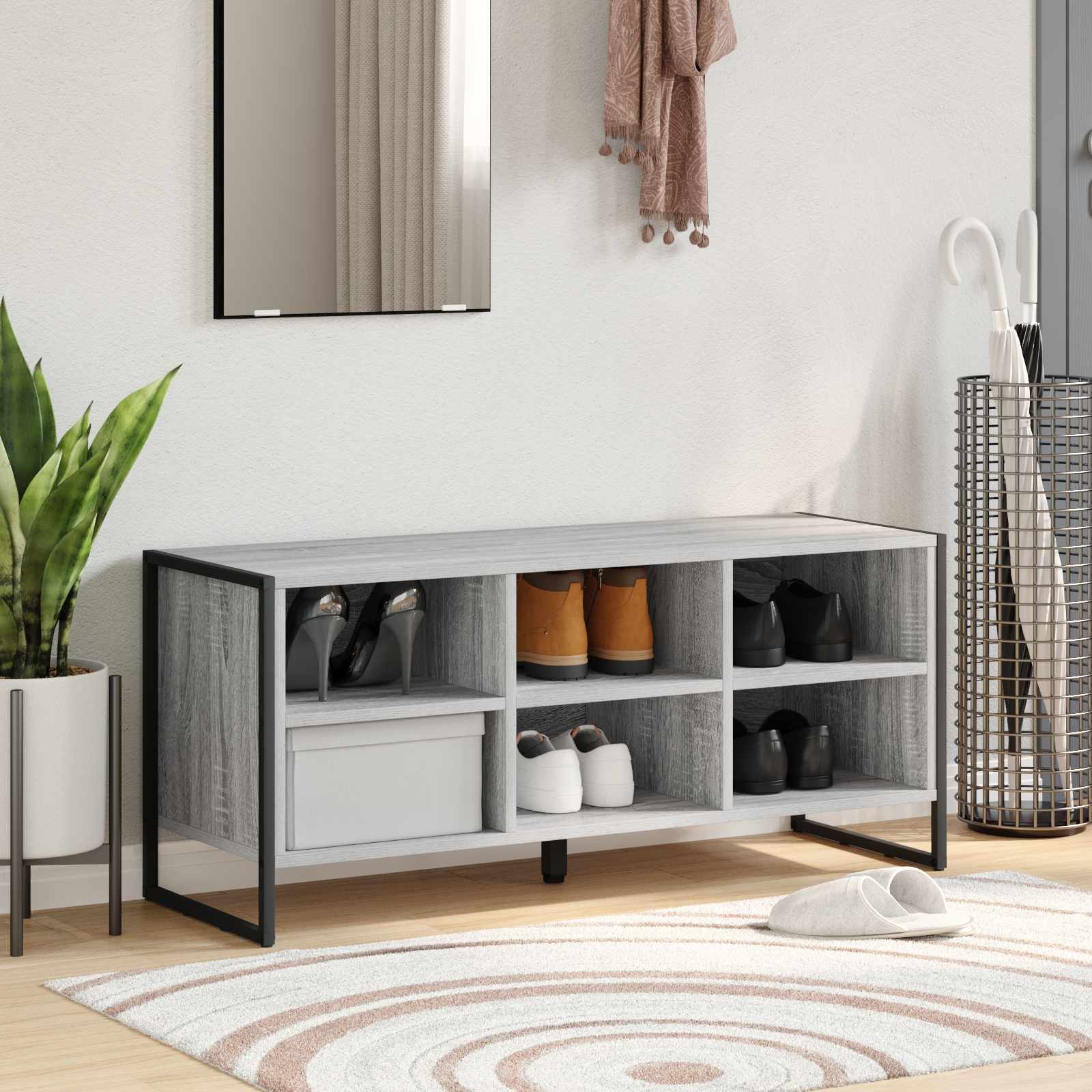 Ormar za cipele Siva Sonoma 100 x 35 x 44 cm Konstruirano drvo