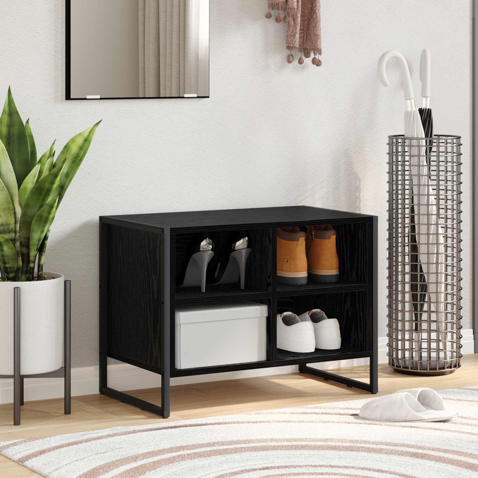 Ormar za cipele Crni hrast 60 x 35 x 44 cm Konstruirano drvo