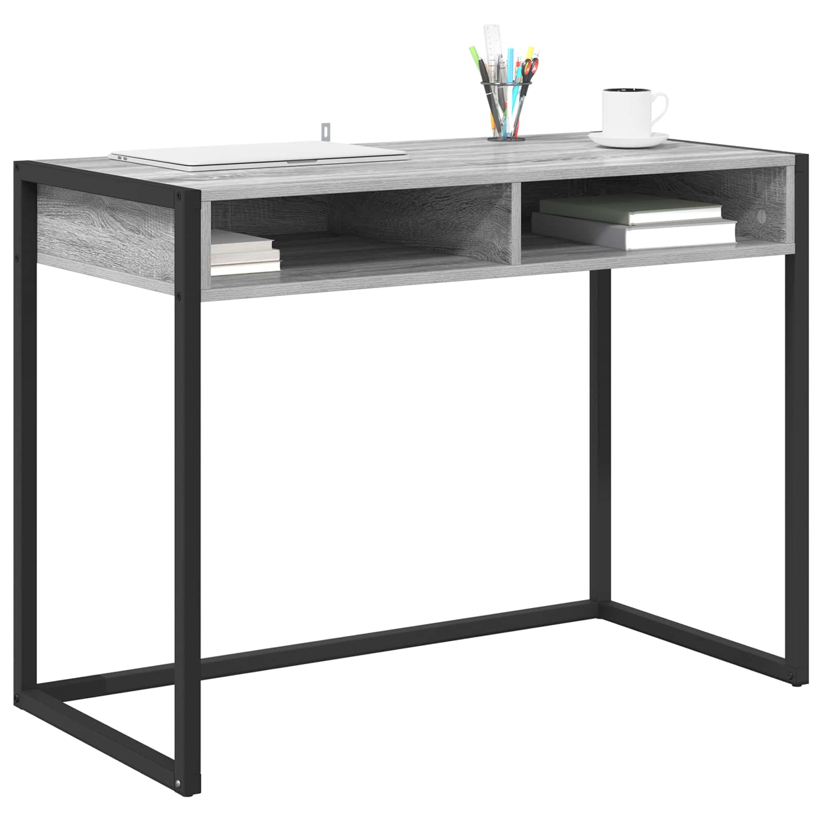 Stol s pohranom Siva Sonoma 100 x 50 x 75 cm Konstruirano drvo