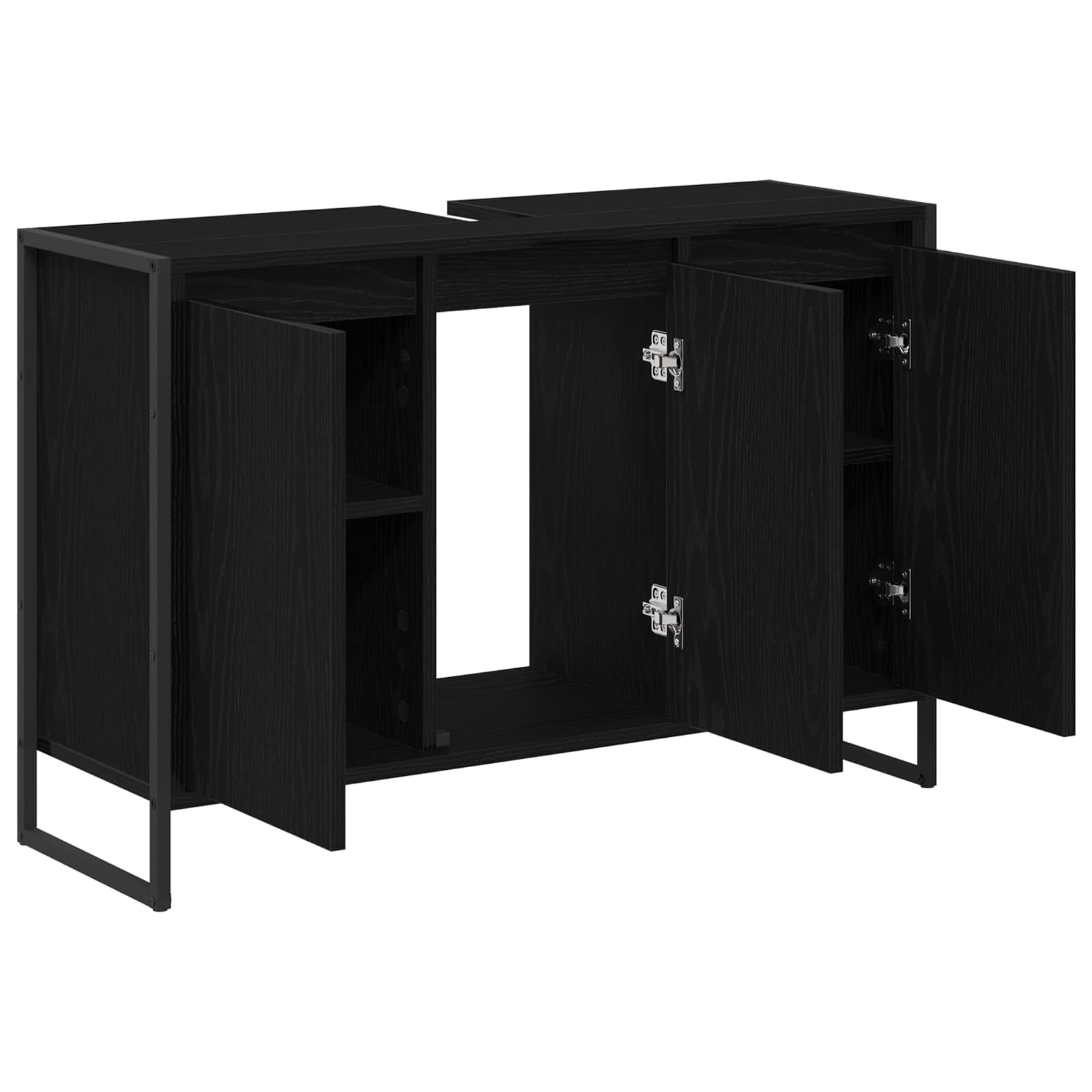 Kupaonski ormar Crni hrast 90 x 30 x 60 cm Konstruirano drvo