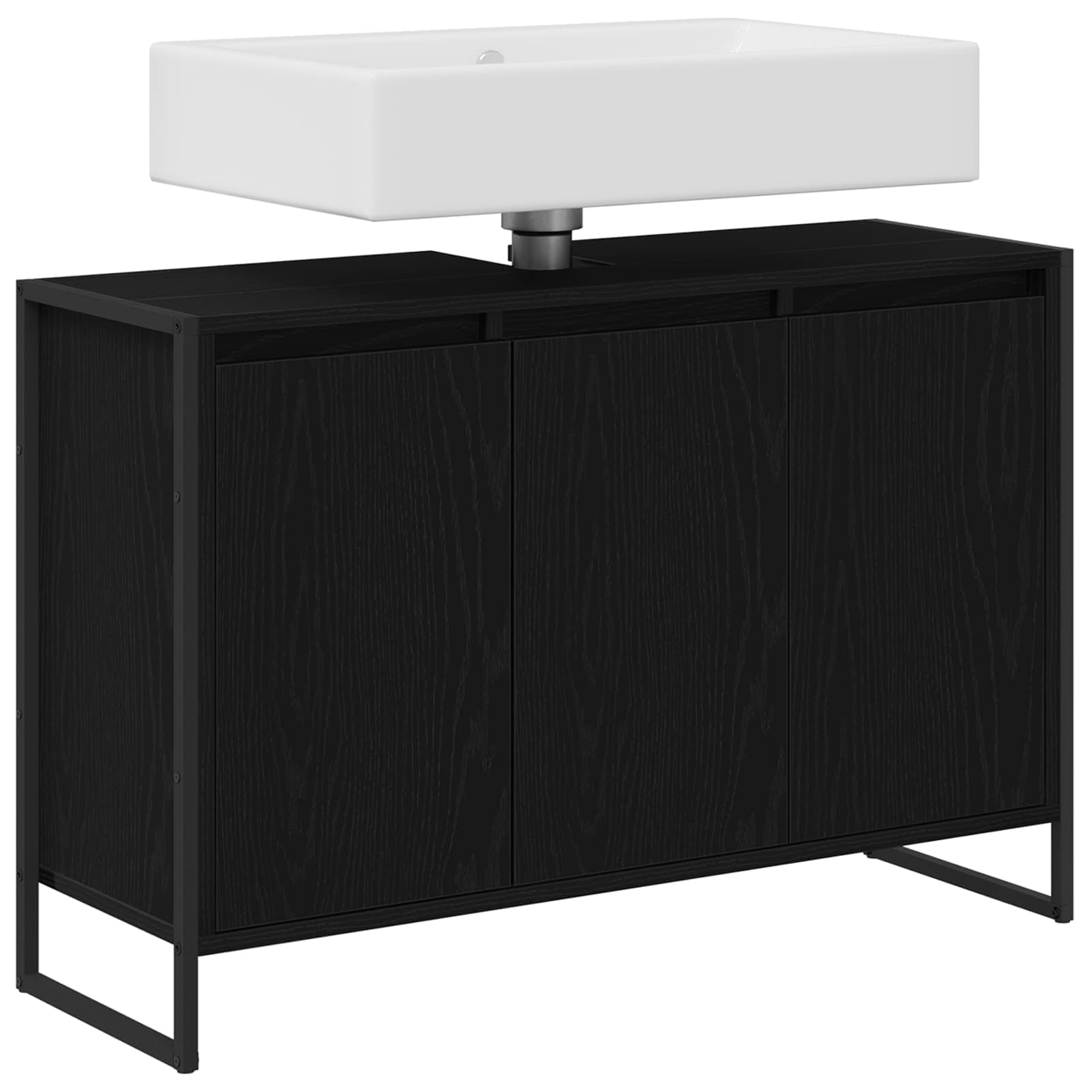 Kupaonski ormar Crni hrast 90 x 30 x 60 cm Konstruirano drvo