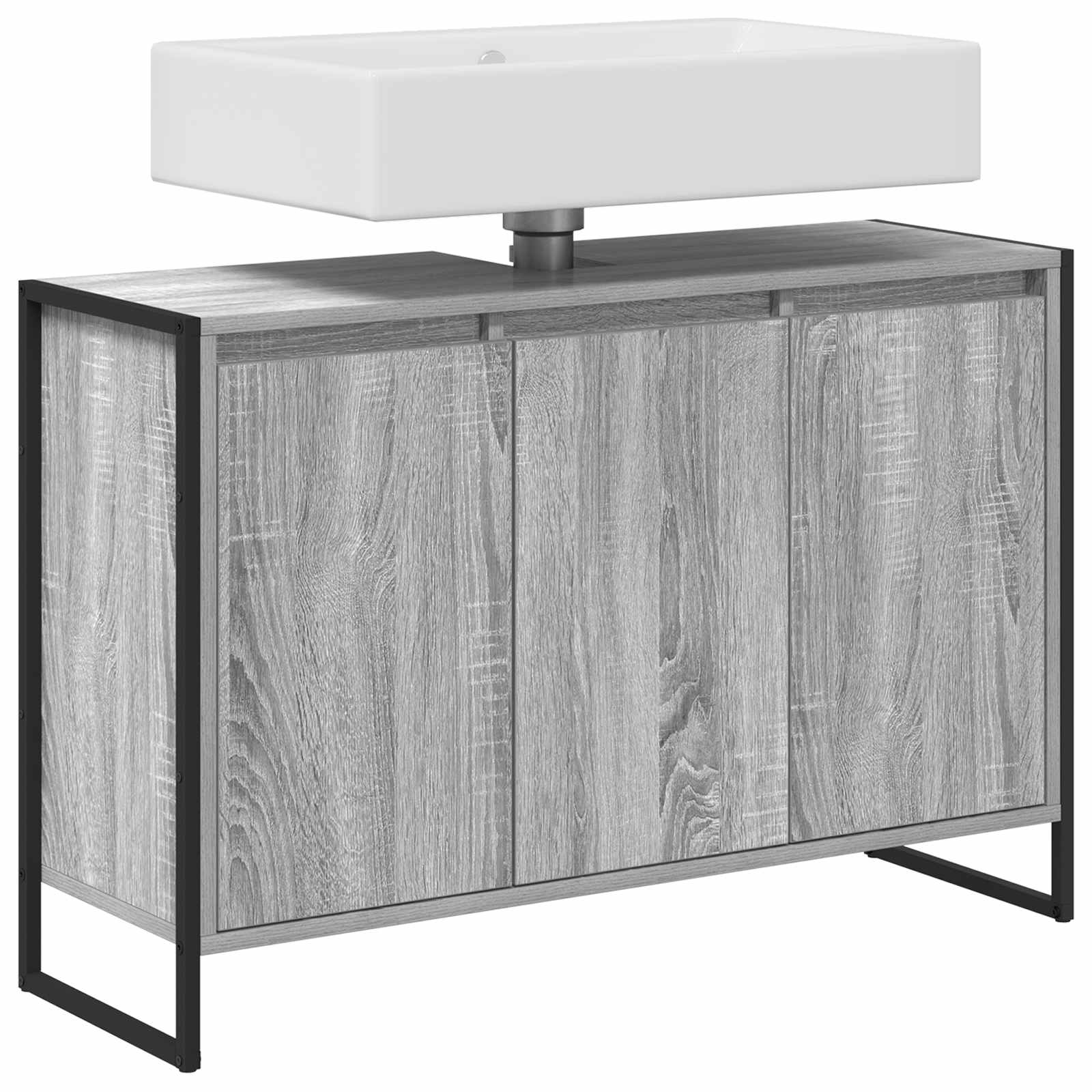 Kupaonski ormar Siva Sonoma 90 x 30 x 60 cm Konstruirano drvo