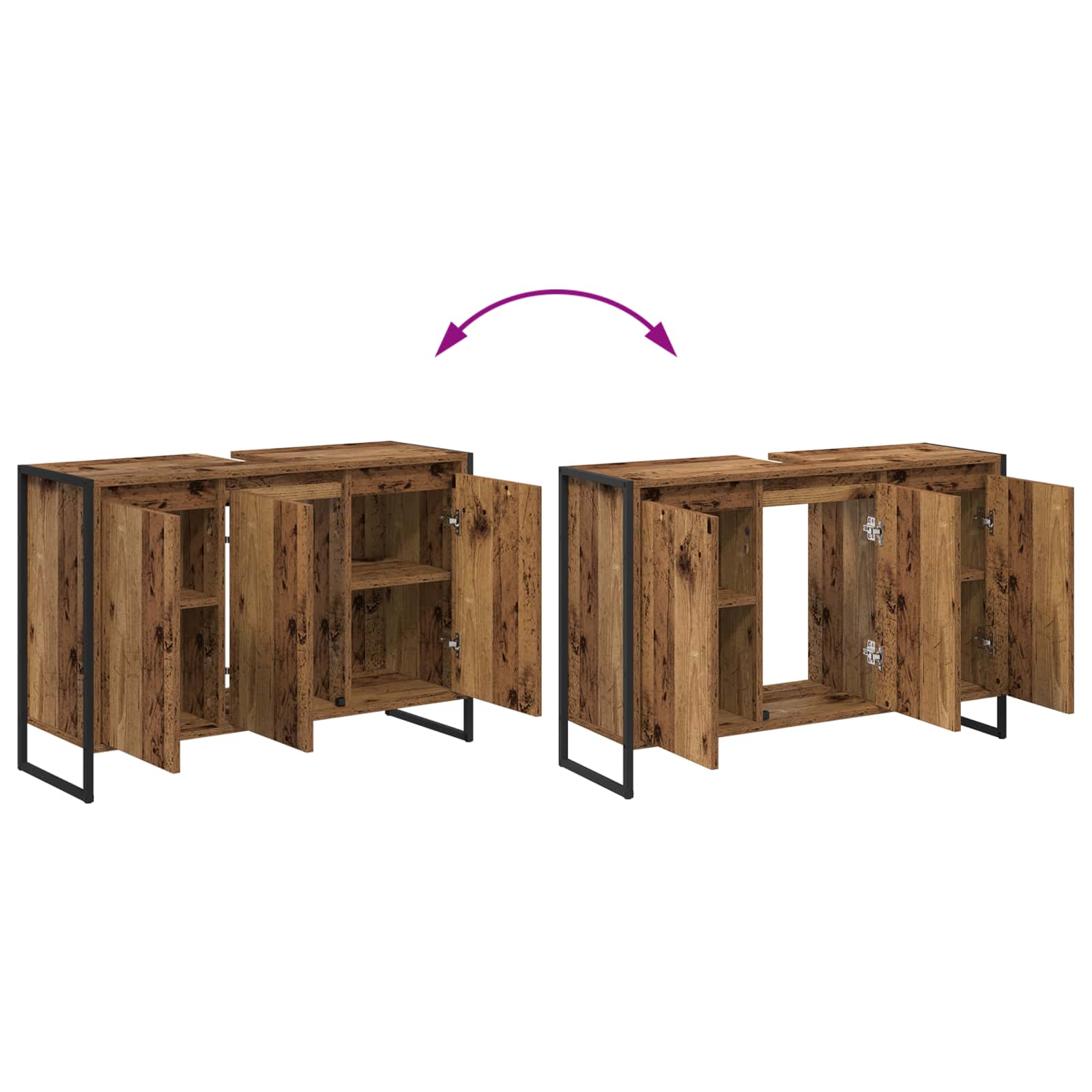 Kupaonski ormar Staro drvo 90 x 30 x 60 cm Konstruirano drvo