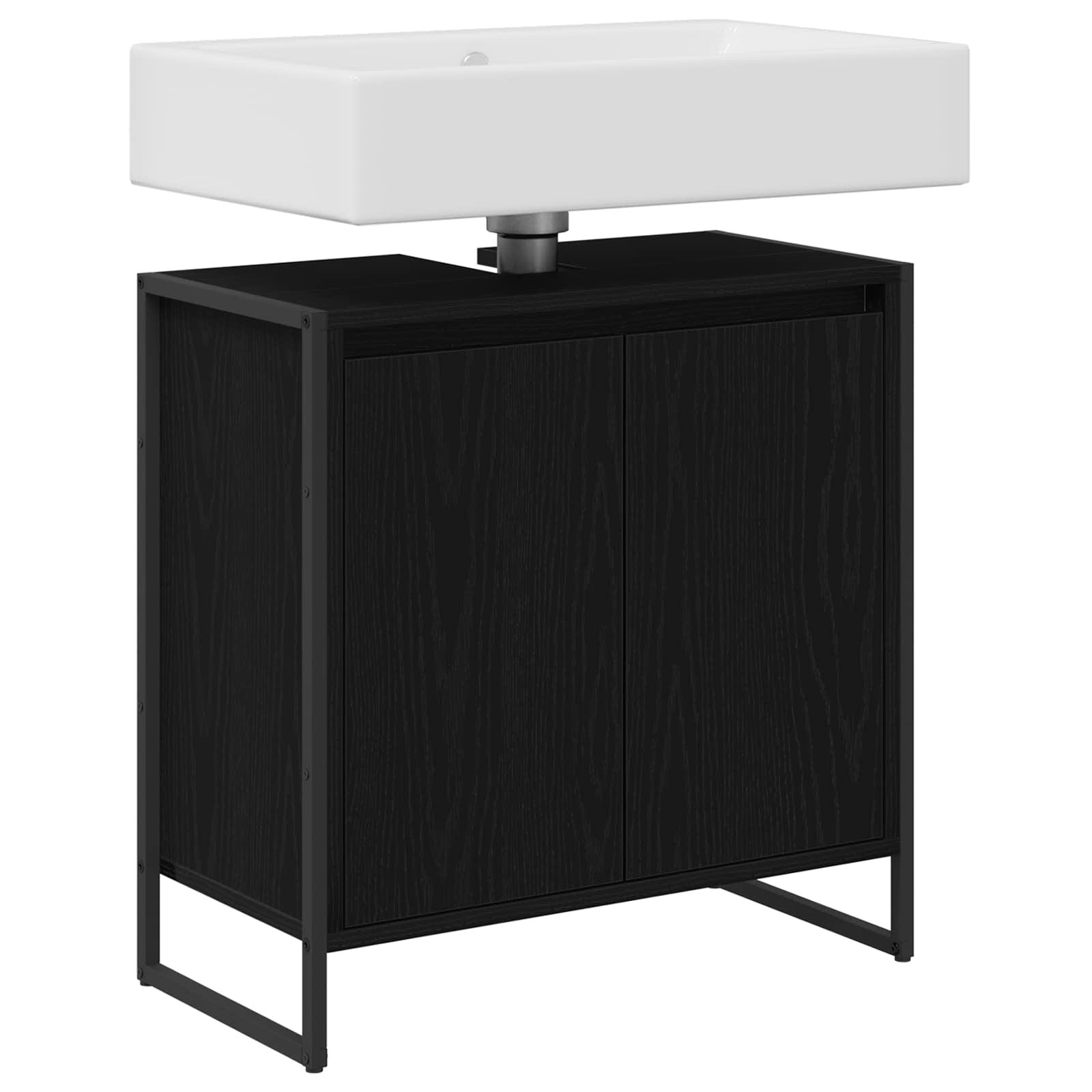 Kupaonski ormar Crni hrast 60 x 30 x 60 cm Konstruirano drvo