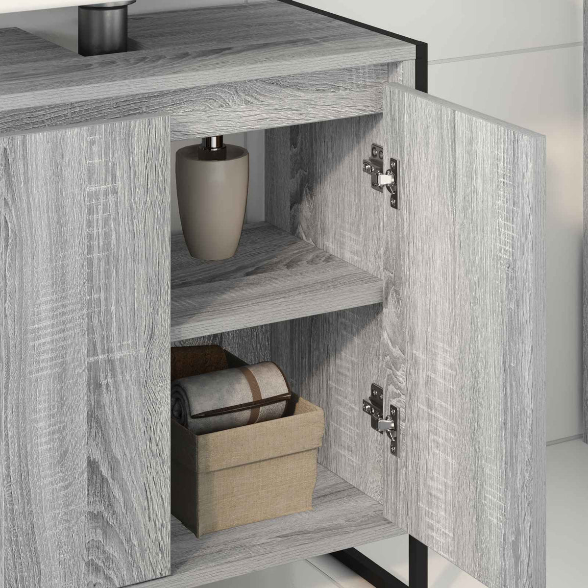 Kupaonski ormar Siva Sonoma 60 x 30 x 60 cm Konstruirano drvo