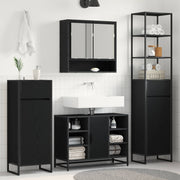 Kupaonski ormar Crni hrast 40 x 30 x 180 cm Konstruirano drvo