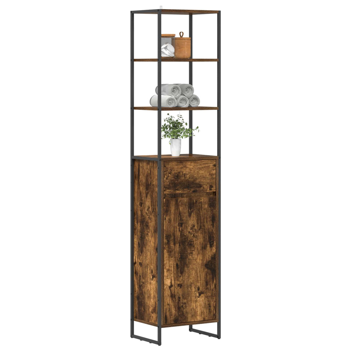 Kupaonski ormar Dimni hrast 40 x 30 x 180 cm Konstruirano drvo