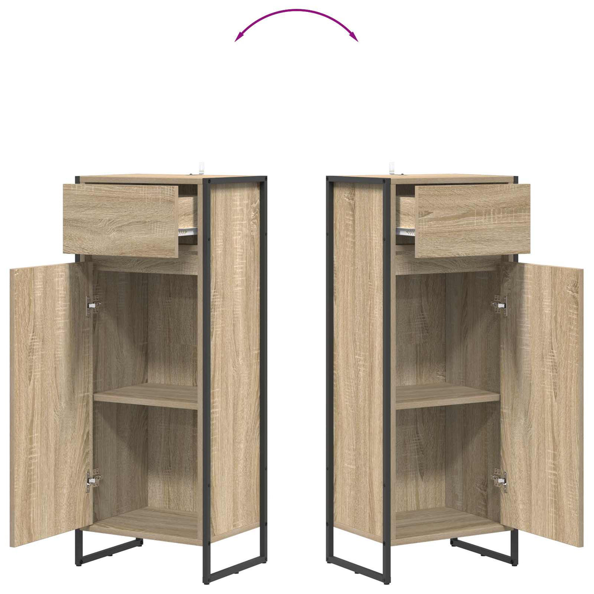 Kupaonski ormar Sonoma 40 x 30 x 100 cm Konstruirano drvo