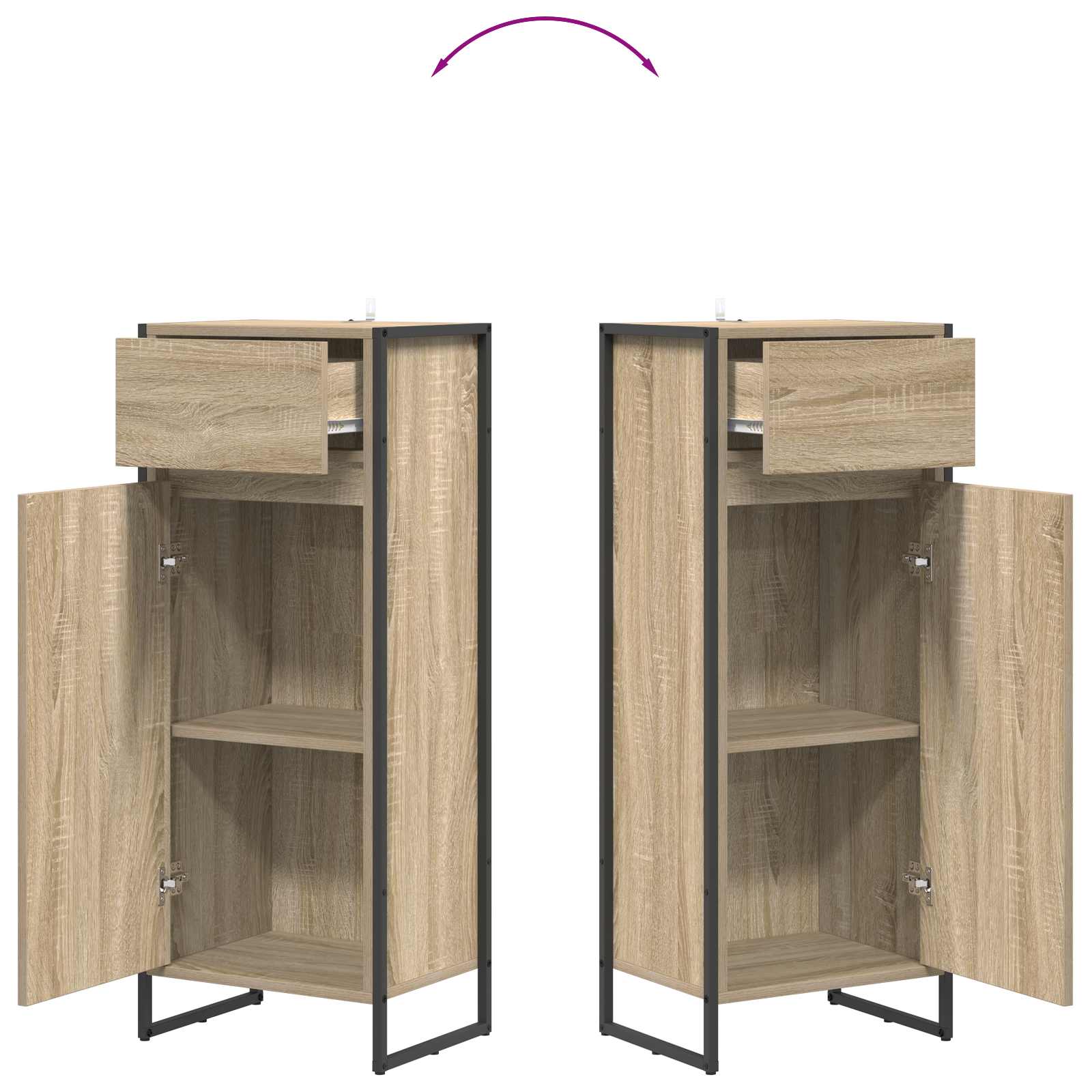 Kupaonski ormar Sonoma 40 x 30 x 100 cm Konstruirano drvo