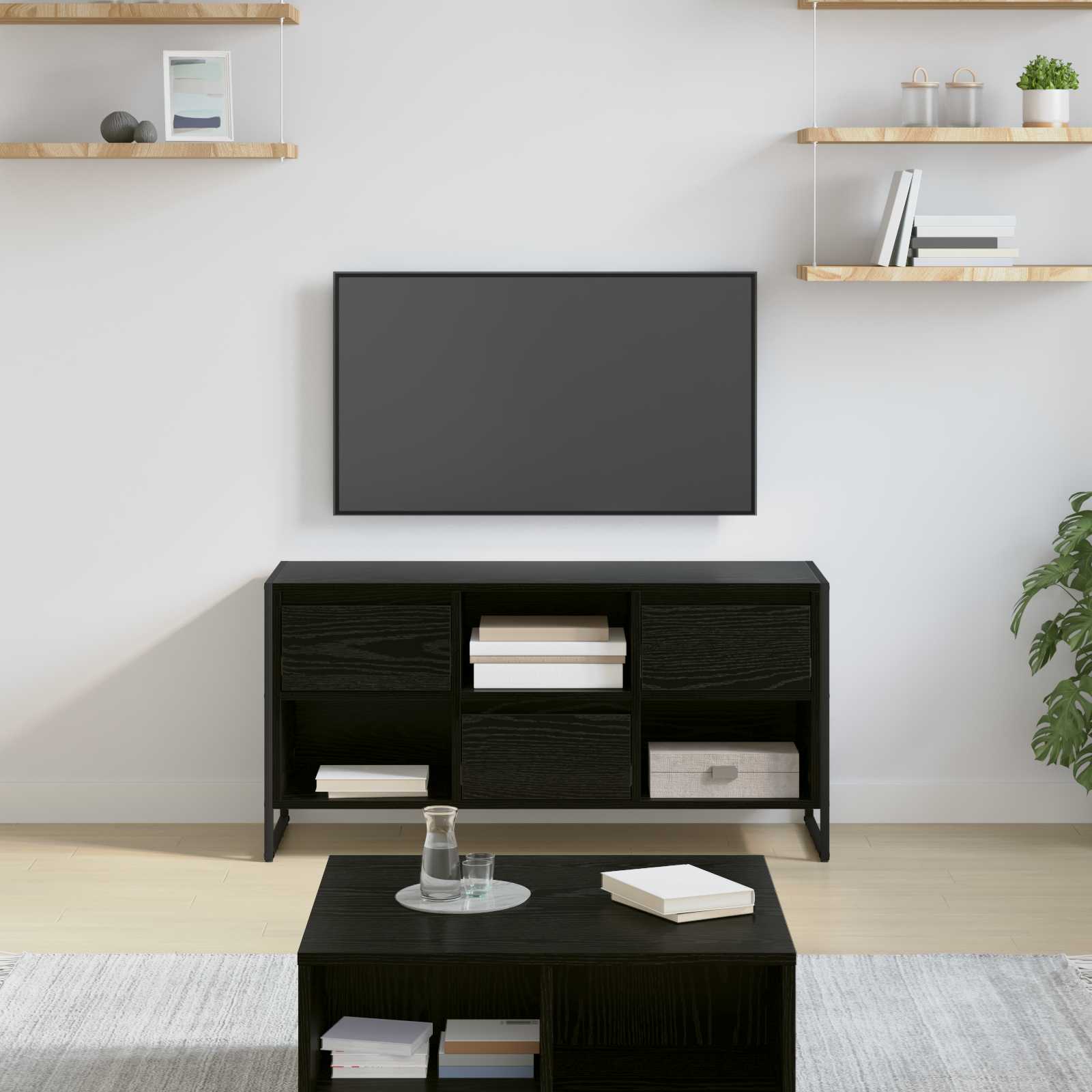 TV ormar Crni hrast 100 x 36 x 49,5 cm Konstruirano drvo