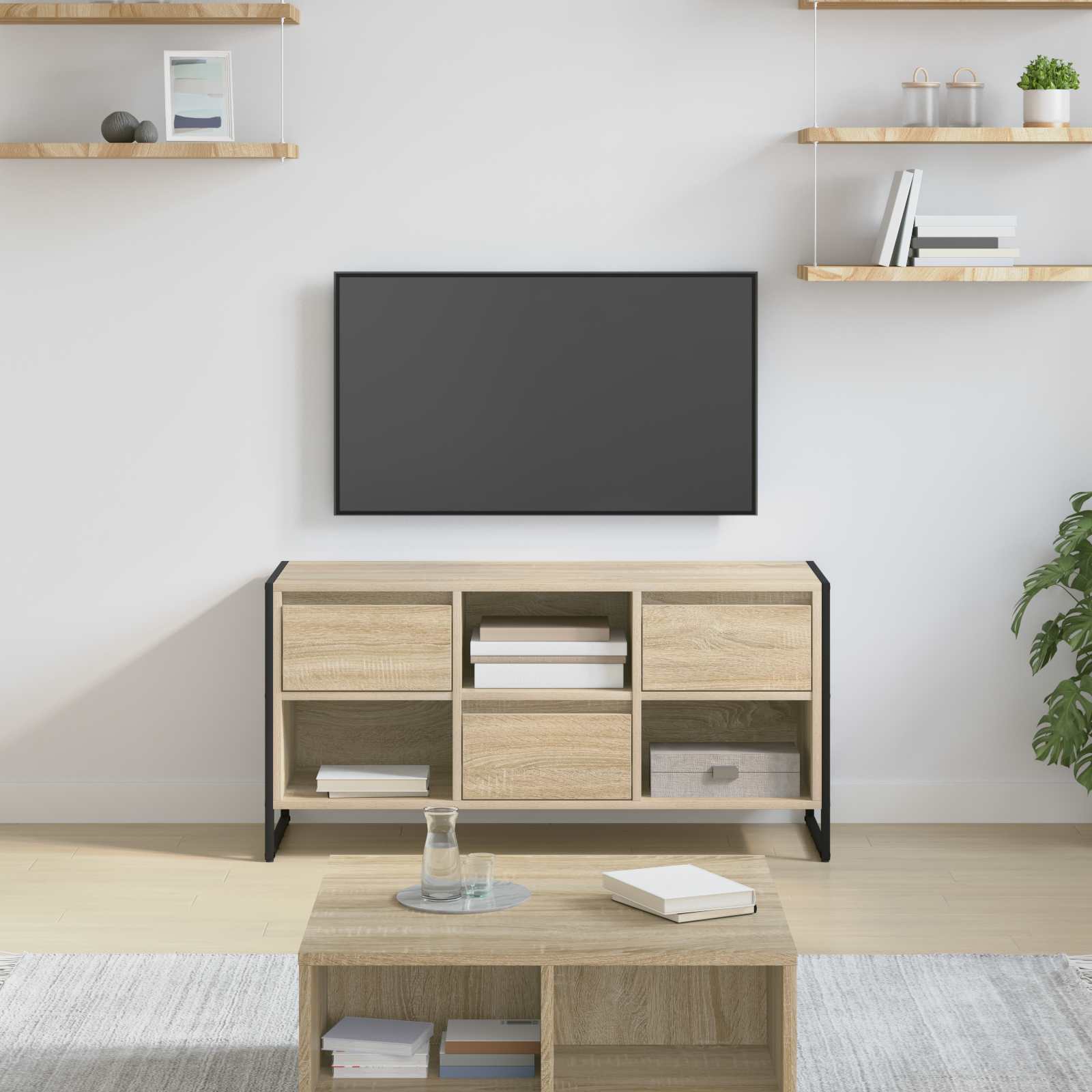 TV ormar s ladicama Sonoma 100 x 36 x 49,5 cm Konstruirano drvo