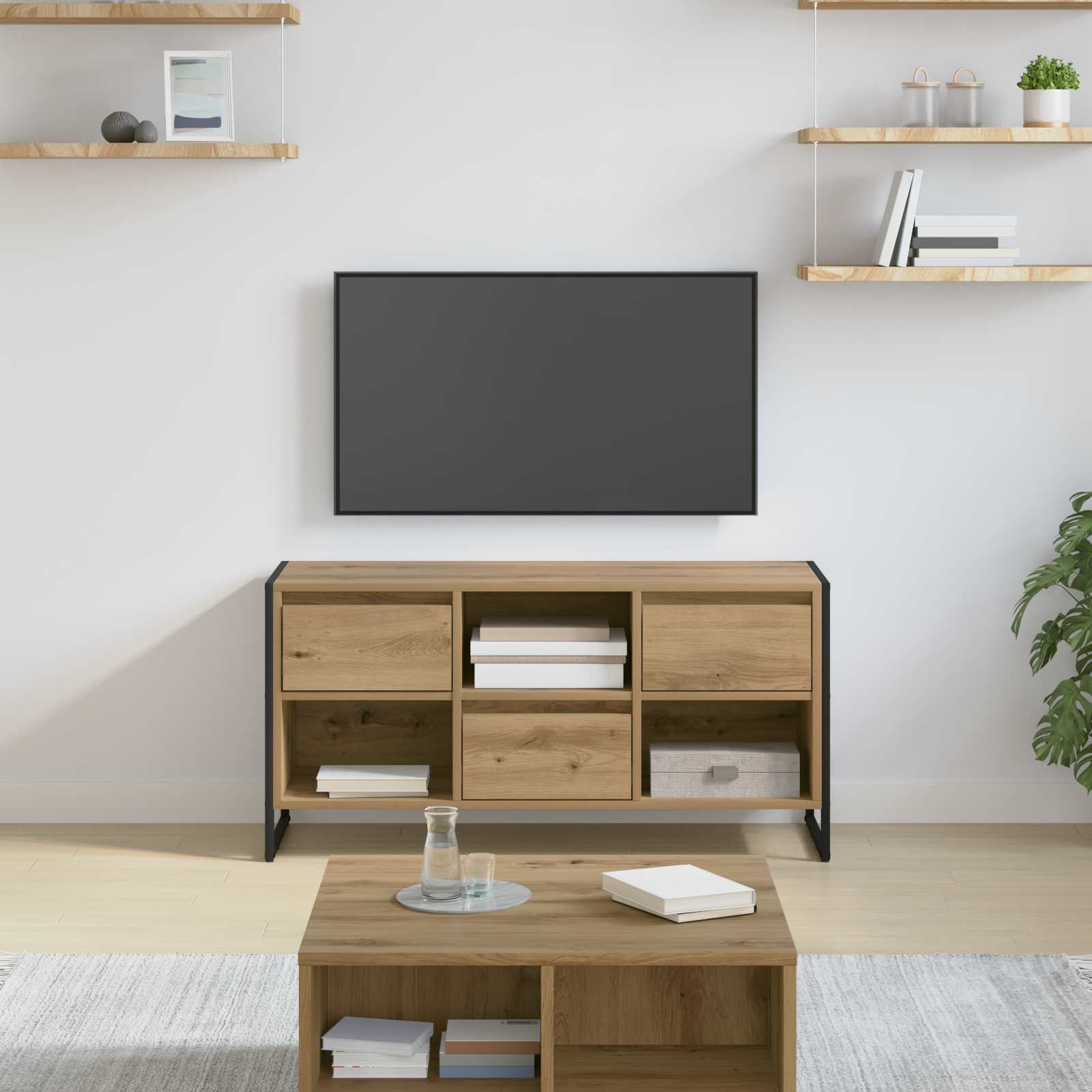 TV ormar s ladicama Umjetnička hrastovina 100 x 36 x 49,5 cm