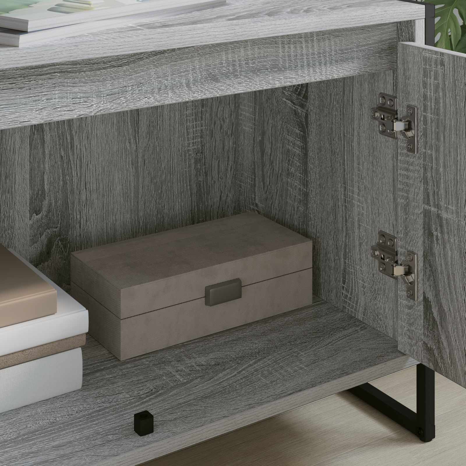 TV ormar Siva Sonoma 140 x 36 x 49.5 cm Konstruirano drvo
