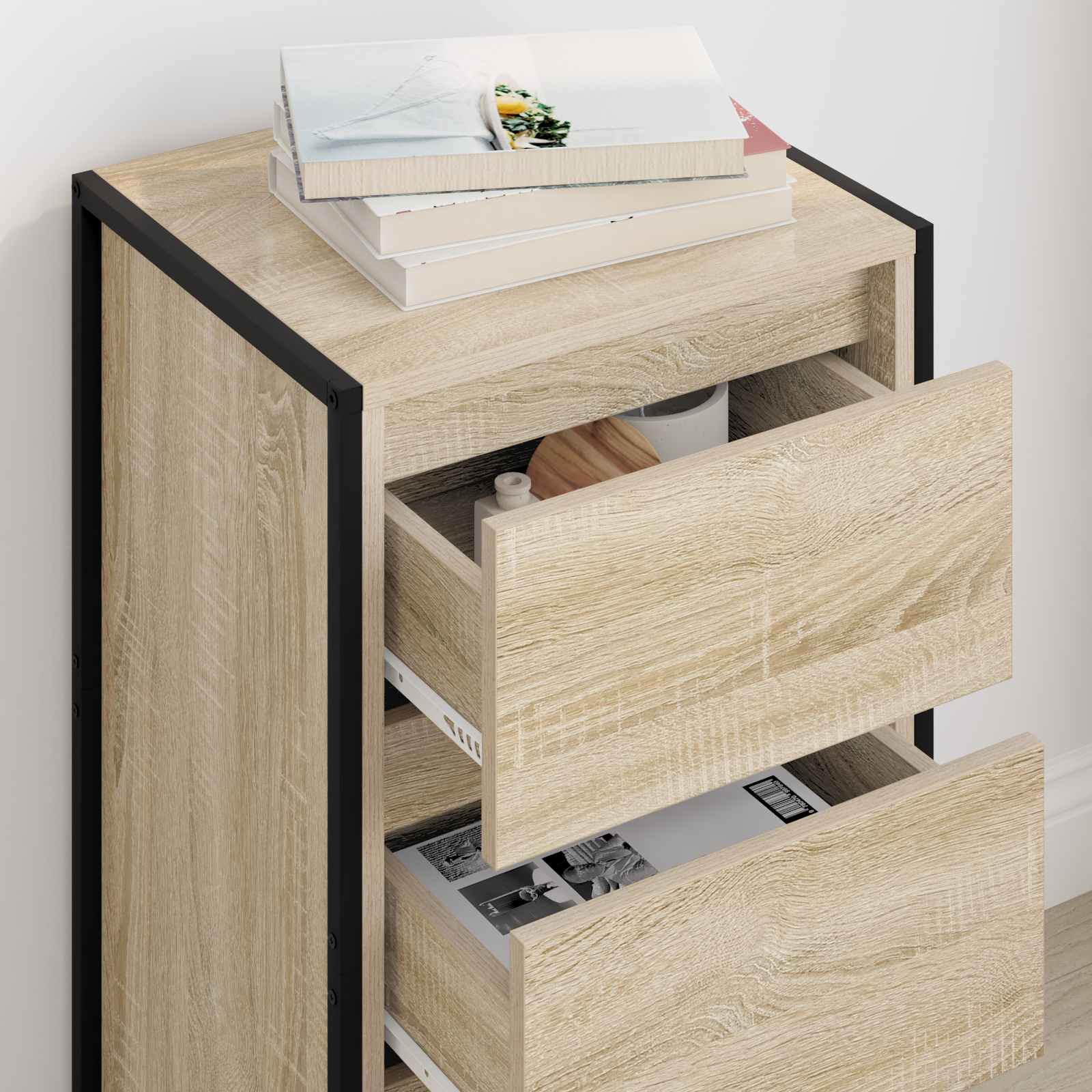 Kreveta s ladicama Sonoma 42 x 36 x 75.5 cm Konstruirano drvo