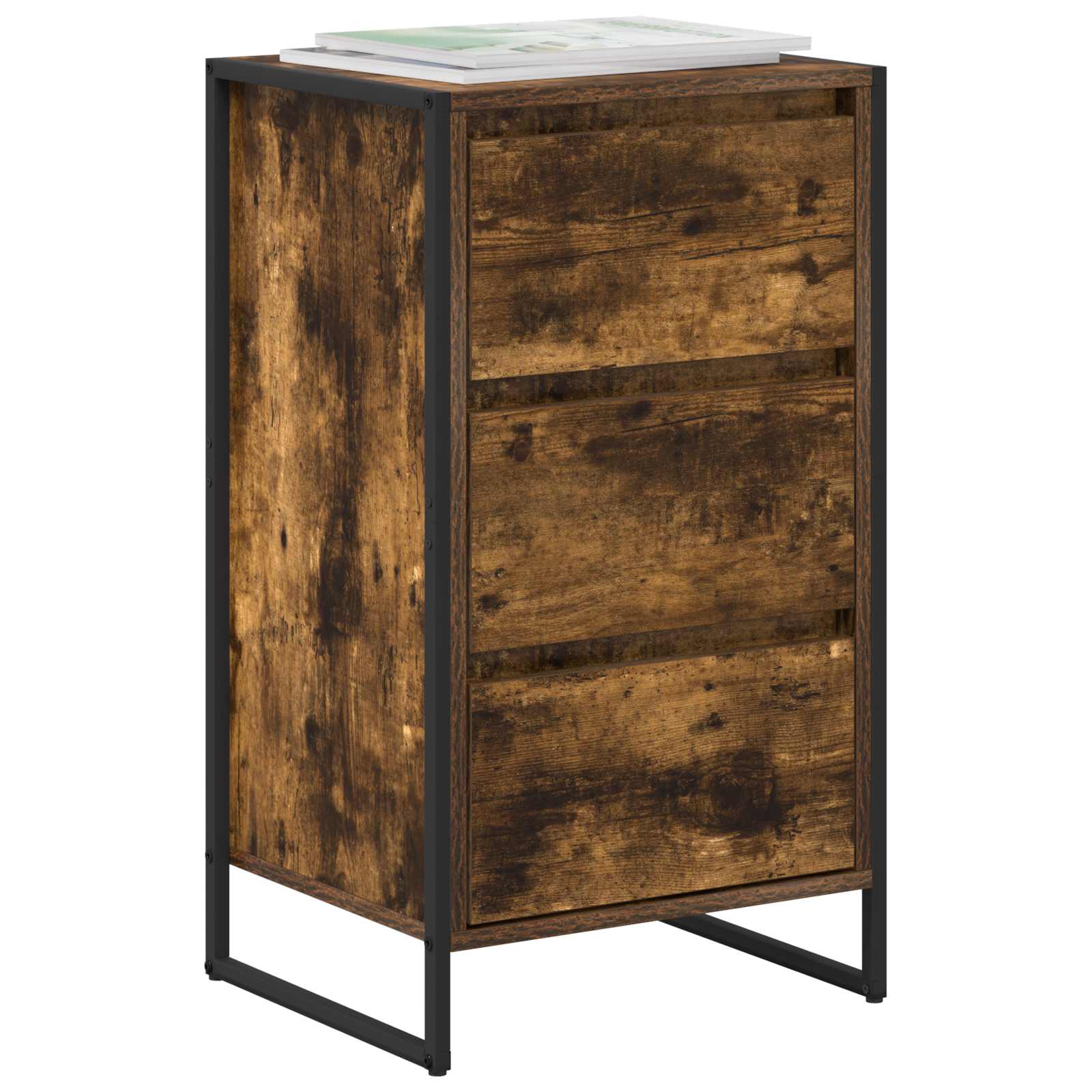 Kreveta Dimni hrast 42 x 36 x 75.5 cm Konstruirano drvo