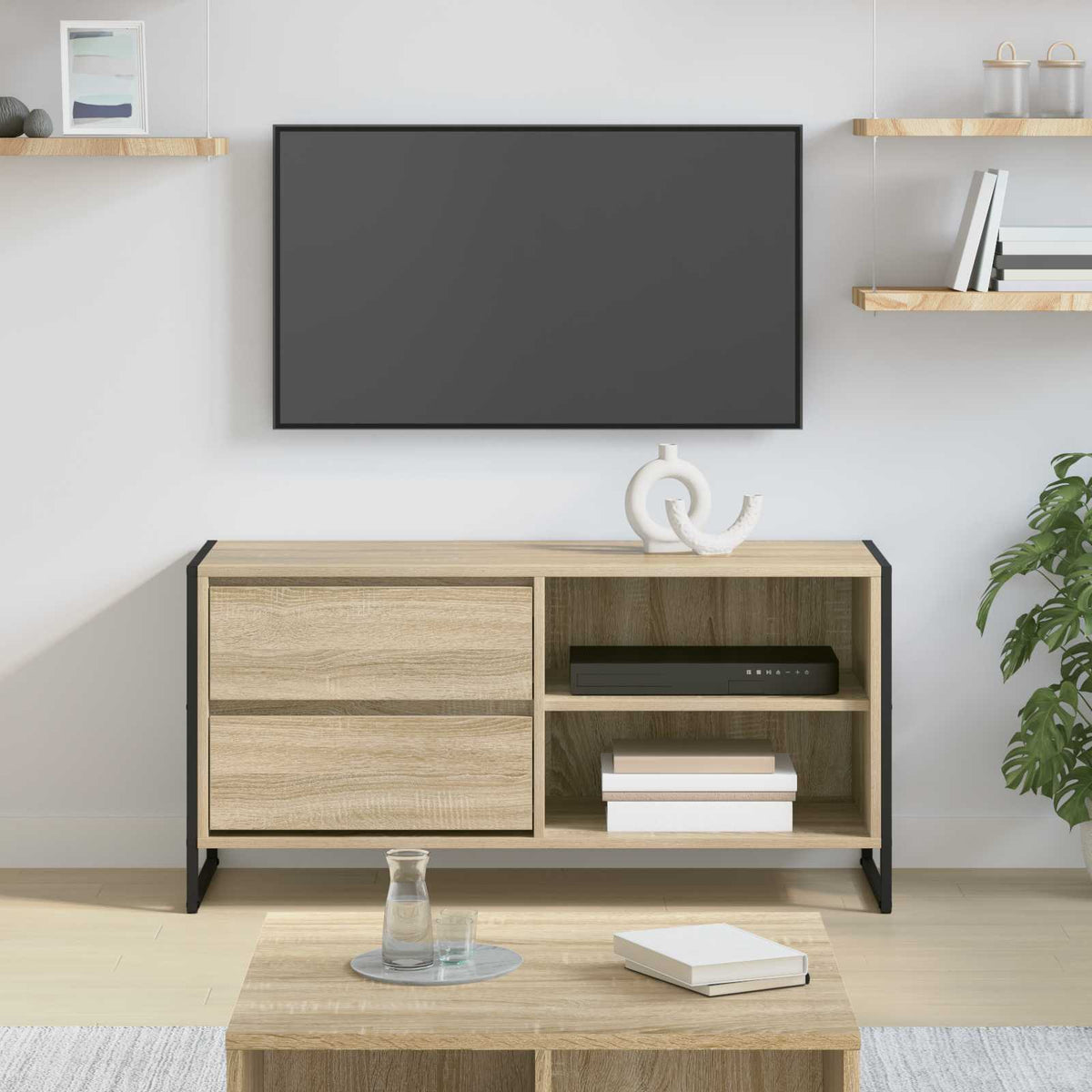 TV ormar s ladicama Sonoma 100 x 36 x 49,5 cm Konstruirano drvo