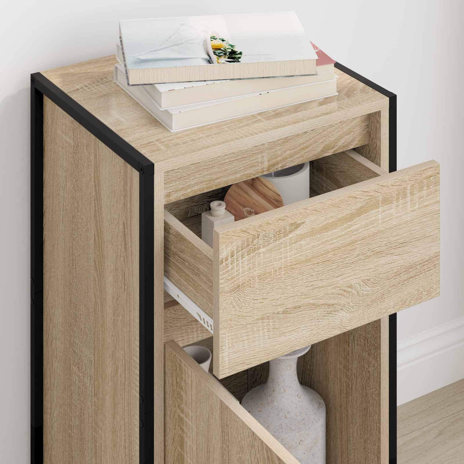 Kreveta s ladicama Sonoma 43 x 36 x 75,5 cm Konstruirano drvo