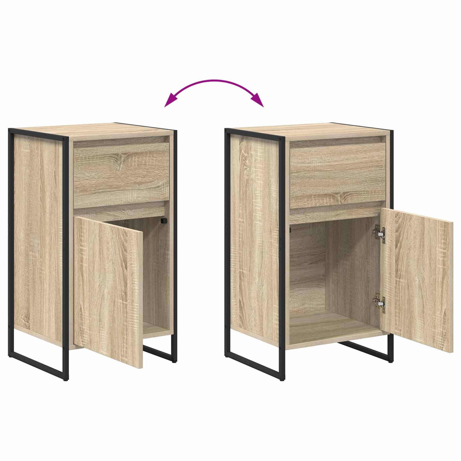 Kreveta s ladicama Sonoma 43 x 36 x 75,5 cm Konstruirano drvo