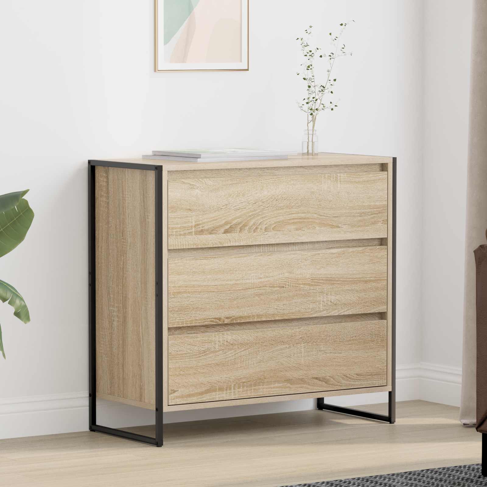 Kreveta s ladicama Sonoma 79 x 36 x 75.5 cm Konstruirano drvo