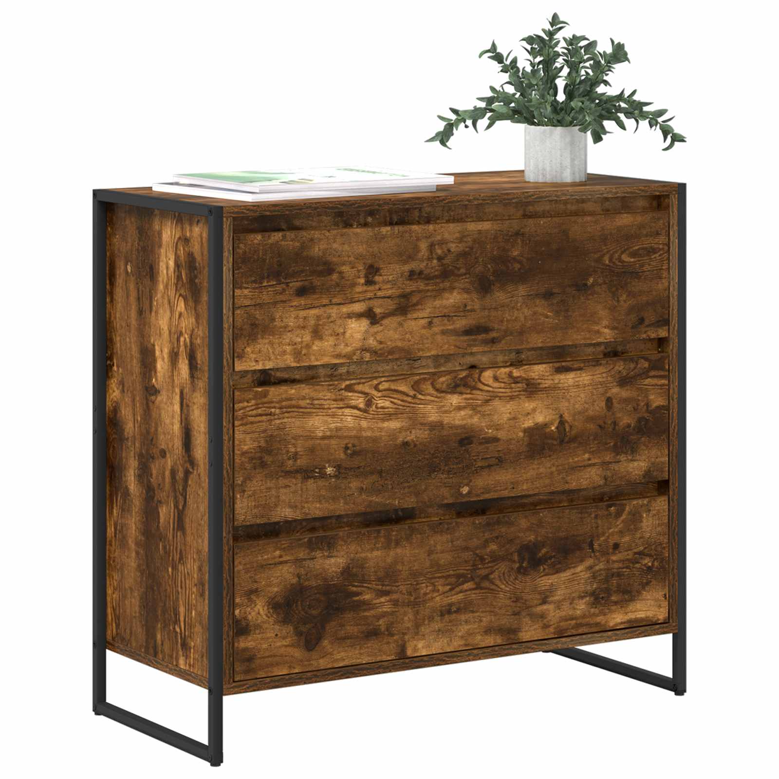 Kreveta Dimni hrast 79 x 36 x 75.5 cm Konstruirano drvo