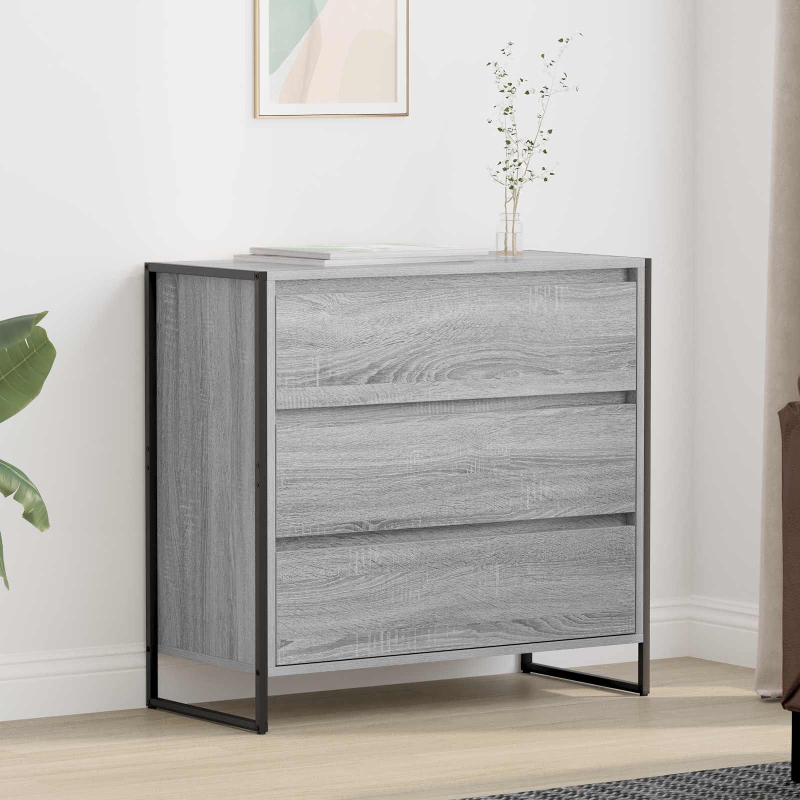 Kreveta Siva Sonoma 79 x 36 x 75.5 cm Konstruirano drvo