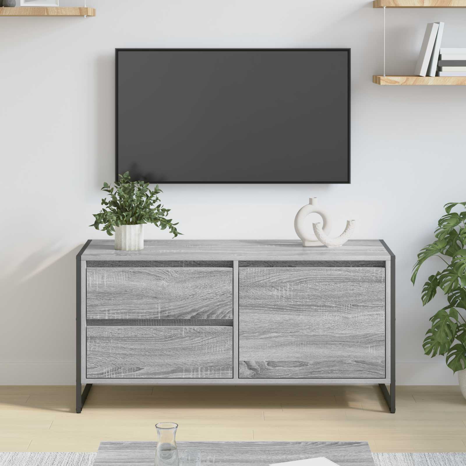 TV ormar Siva Sonoma 100 x 36 x 49.5 cm Konstruirano drvo