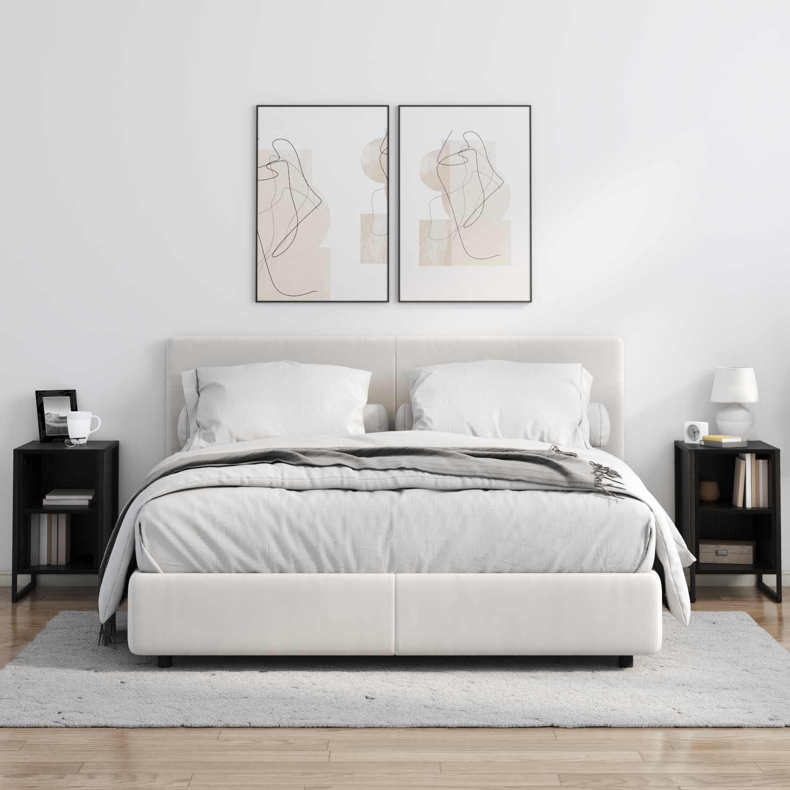 Noćni ormarić Crni hrast 39.5 x 30 x 50 cm Konstruirano drvo