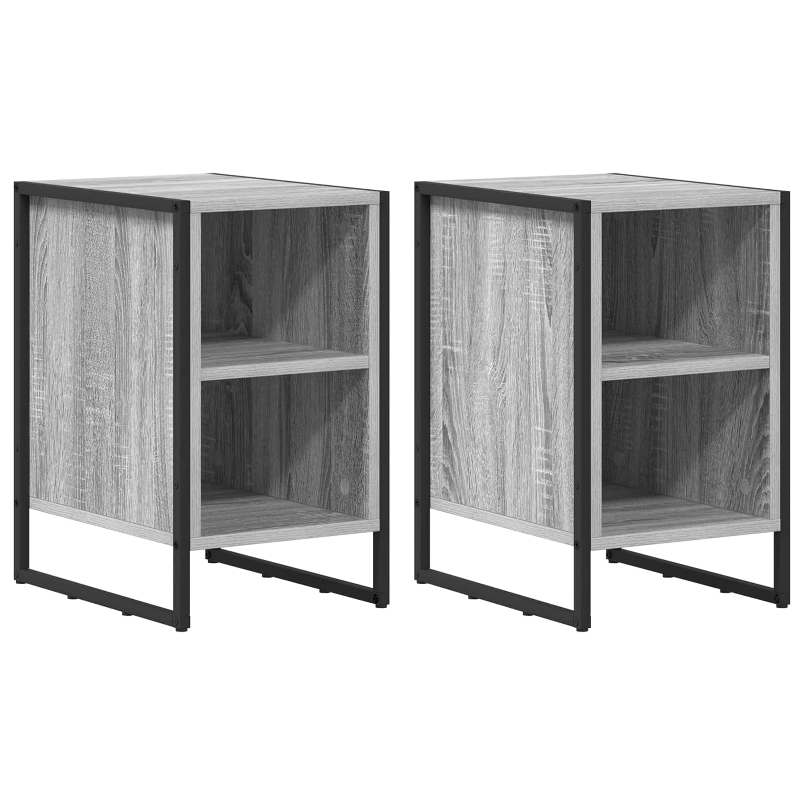 Noćni ormarić 2 pcs Siva Sonoma 39.5 x 30 x 50 cm