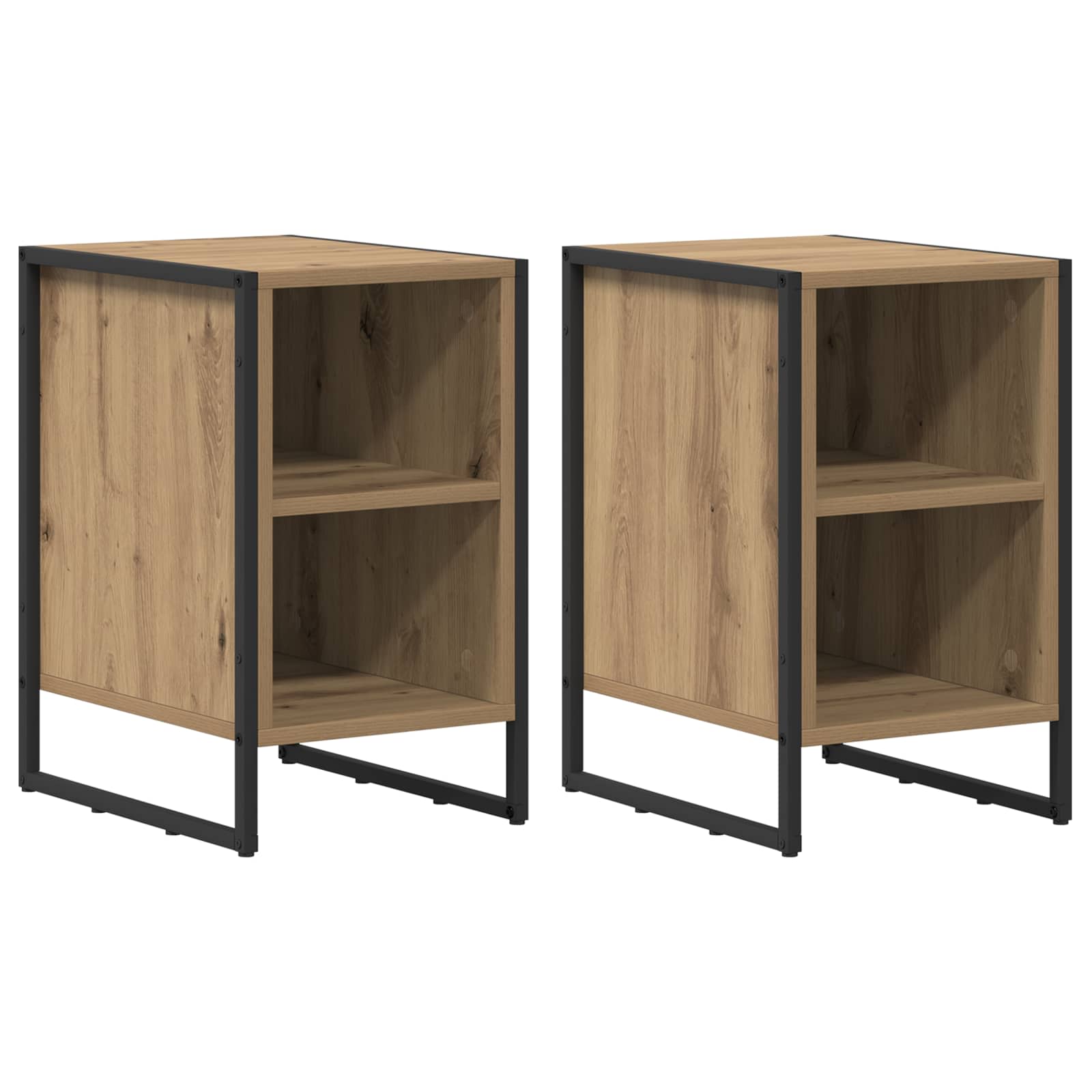 Noćni ormarić 2 pcs Umjetnička hrastovina 39.5 x 30 x 50 cm