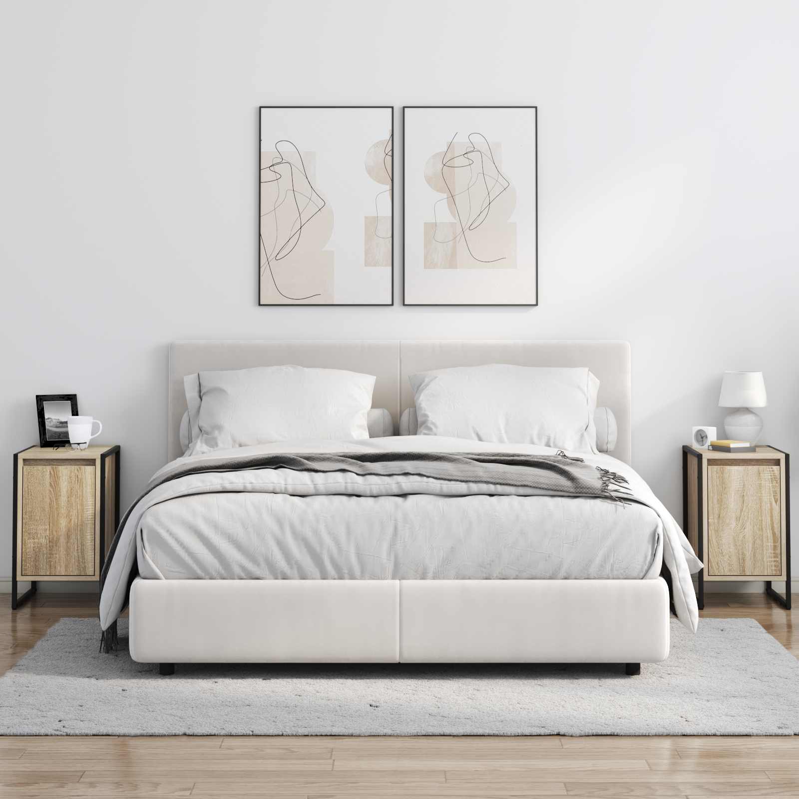 Noćni ormarić 2 pcs Sonoma 39,5 x 30 x 50 cm Konstruirano drvo