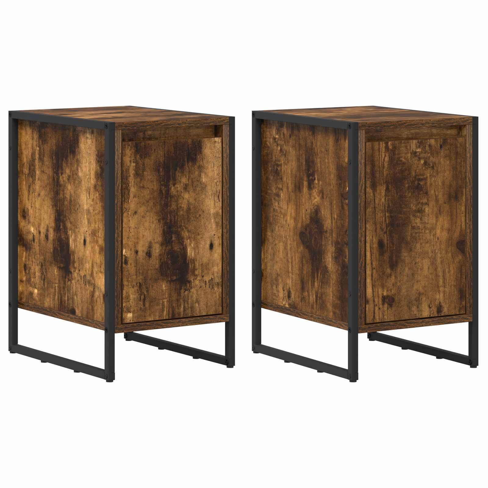 Noćni ormarić 2 pcs Dimni hrast 39,5 x 30 x 50 cm