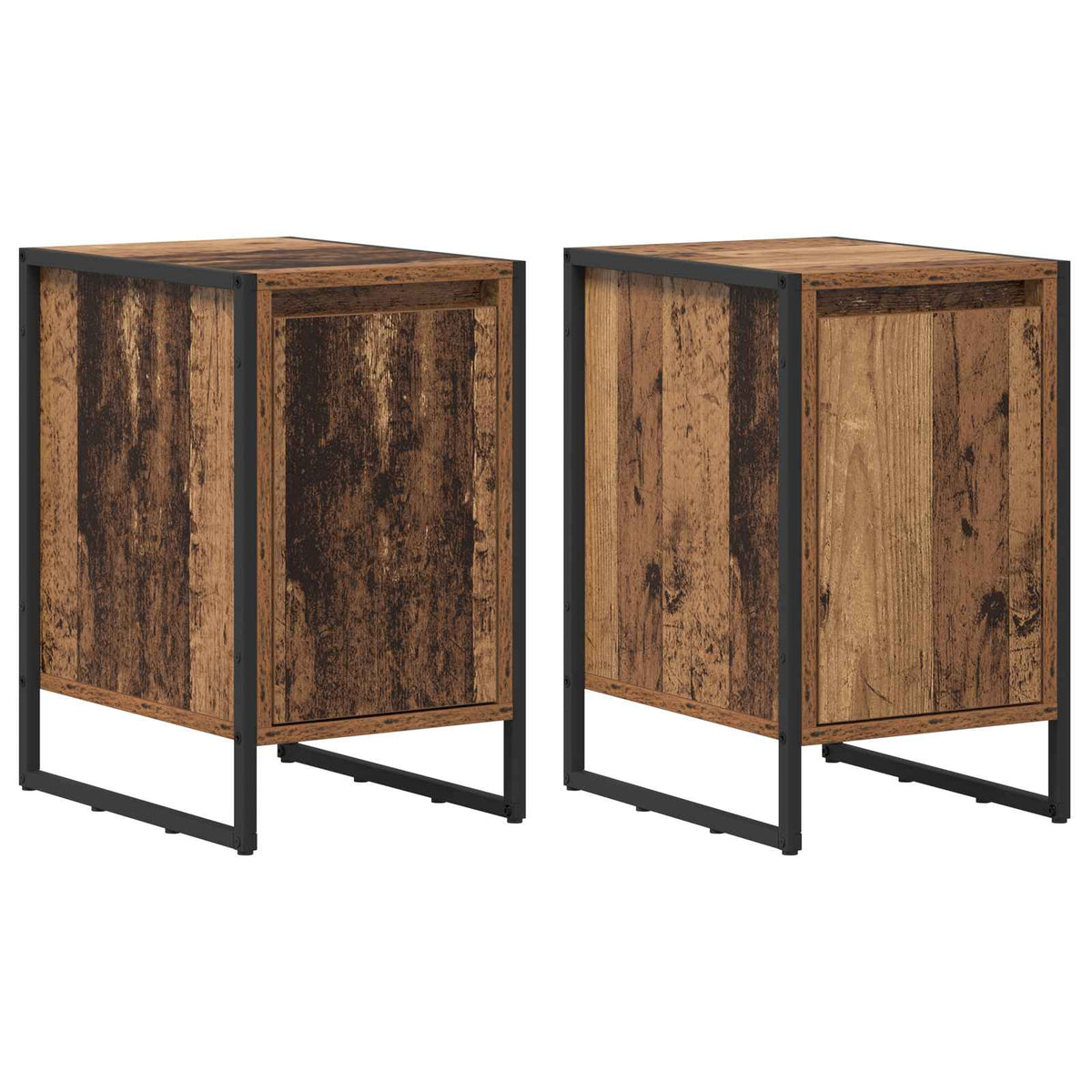 Noćni ormarić 2 pcs Staro drvo 39,5 x 30 x 50 cm