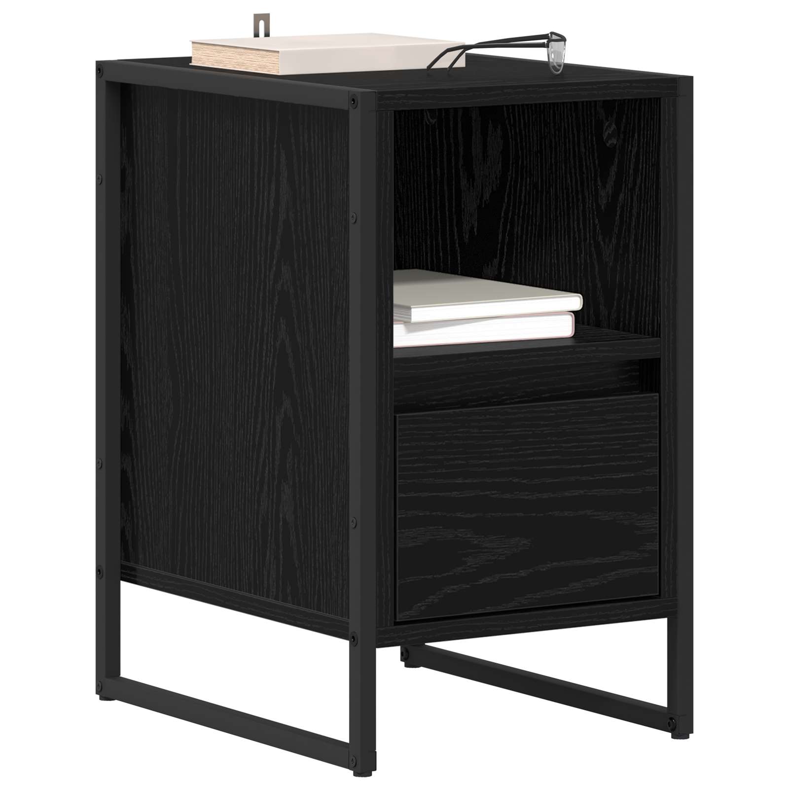 Noćni ormarić s ladicama 2 pcs Crni hrast 39,5 x 30 x 50 cm