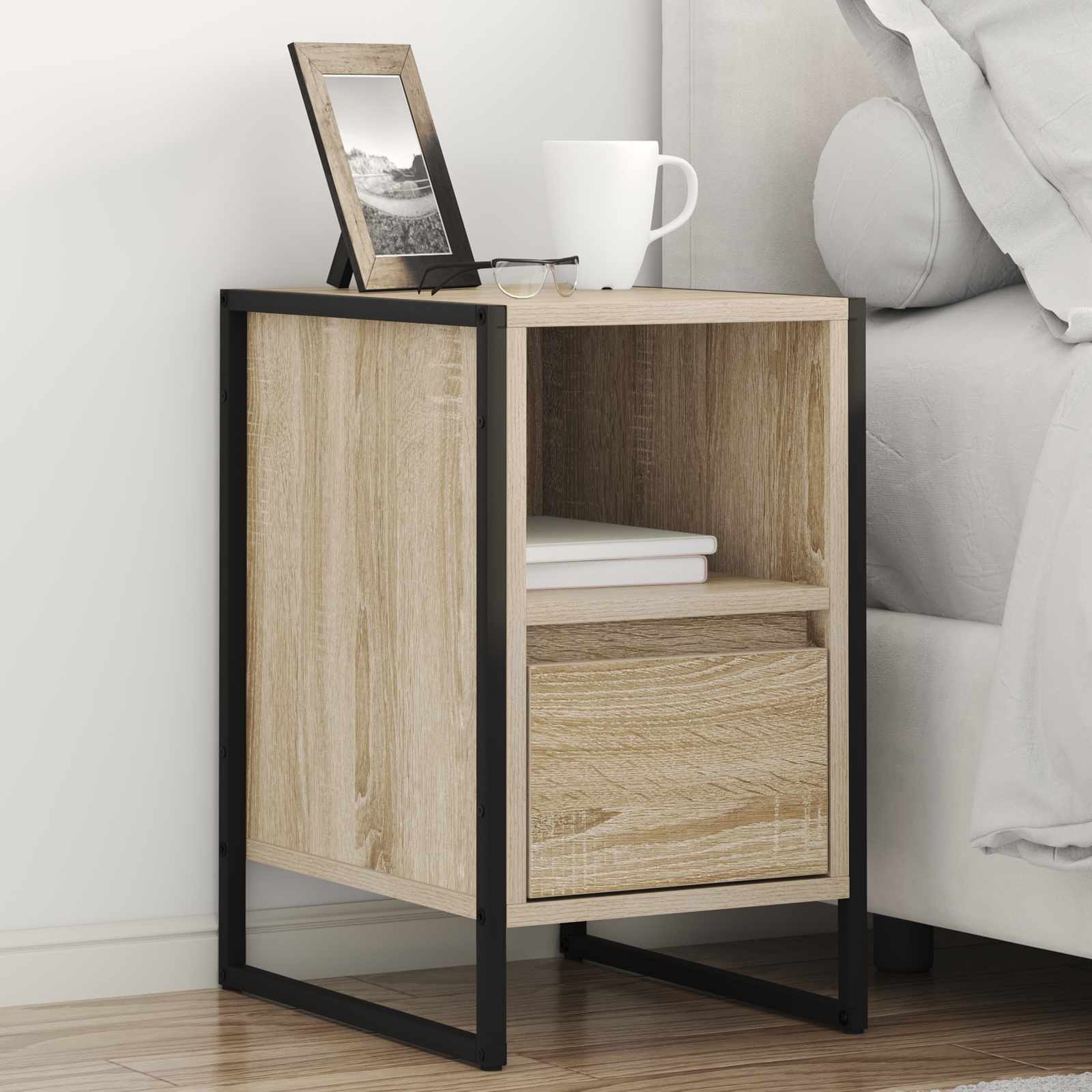Noćni ormarić 2 pcs Sonoma 39,5 x 30 x 50 cm Konstruirano drvo