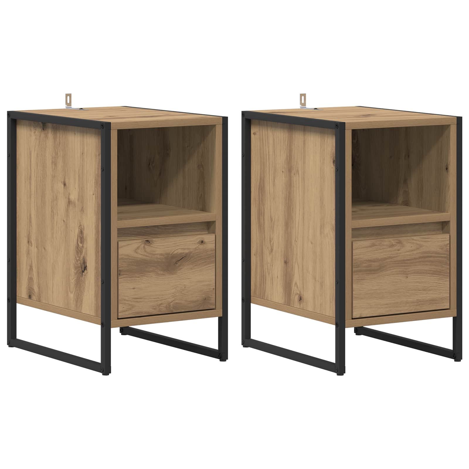 Noćni ormarić 2 pcs Umjetnička hrastovina 39,5 x 30 x 50 cm