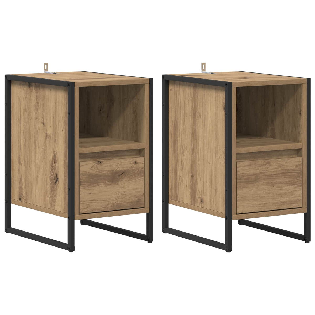 Noćni ormarić 2 pcs Umjetnička hrastovina 39,5 x 30 x 50 cm
