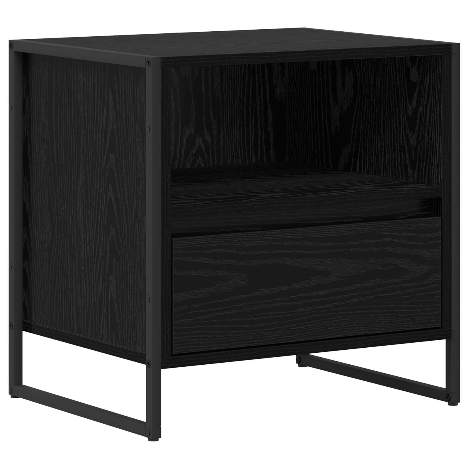 Noćni ormarić Crni hrast 50 x 39,5 x 50 cm Konstruirano drvo