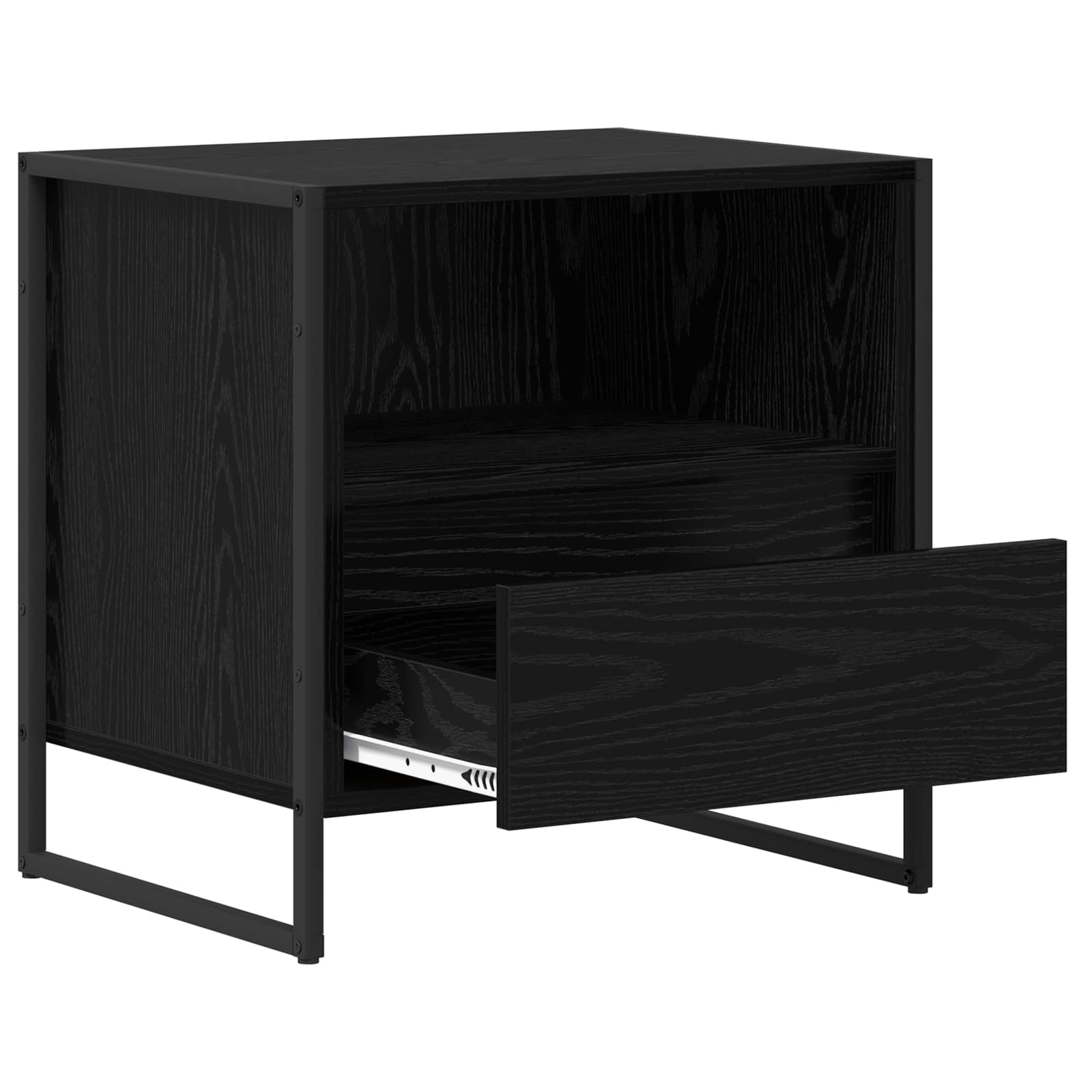 Noćni ormarić Crni hrast 50 x 39,5 x 50 cm Konstruirano drvo