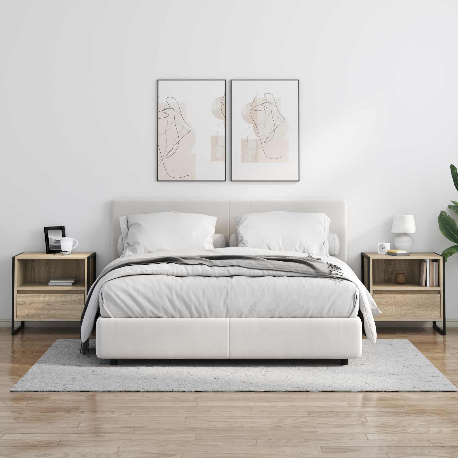 Noćni ormarić 2 pcs Sonoma 50 x 39,5 x 50 cm Konstruirano drvo