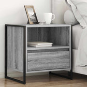 Noćni ormarić s ladicama 2 pcs Siva Sonoma 50 x 39,5 x 50 cm